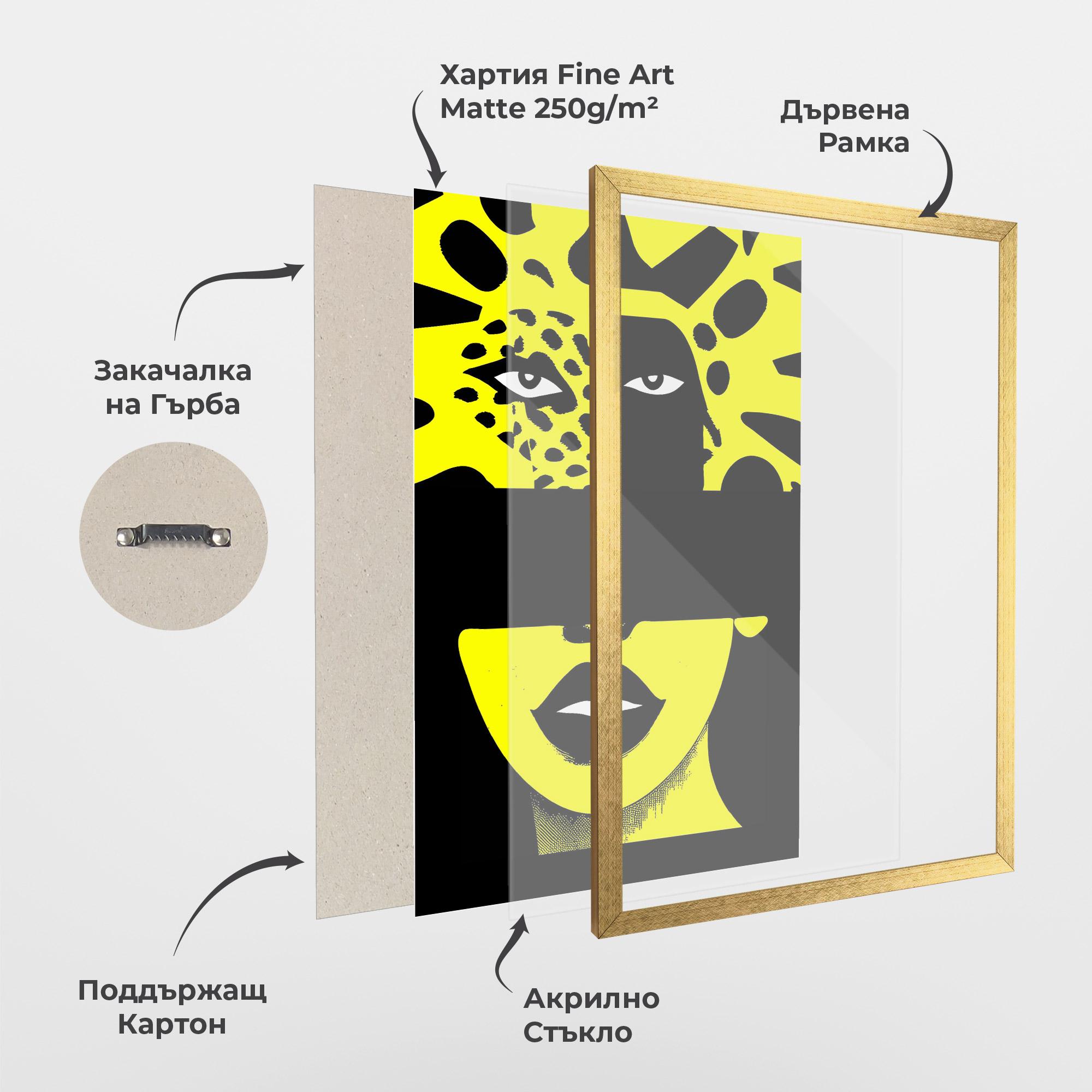 Рамкиран постер Jaguar Woman Art mockup 1