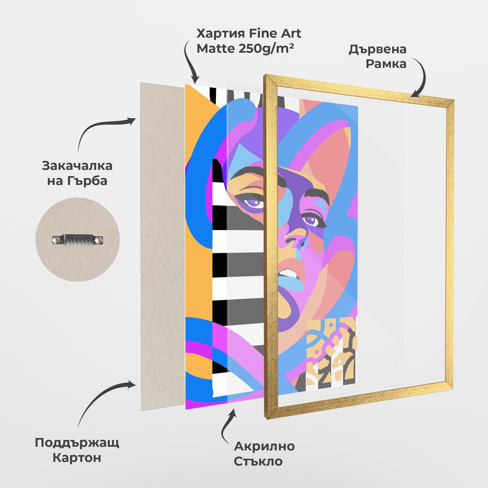 Рамкиран постер Woman Art Face mockup 1