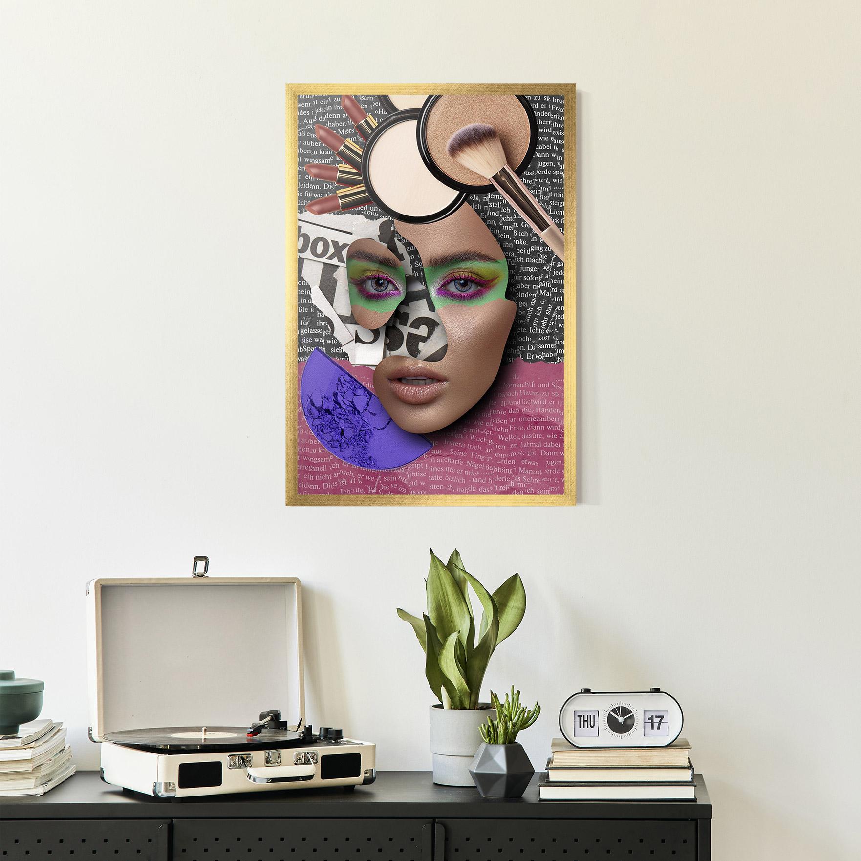 Рамкиран постер Makeup Collage mockup 2