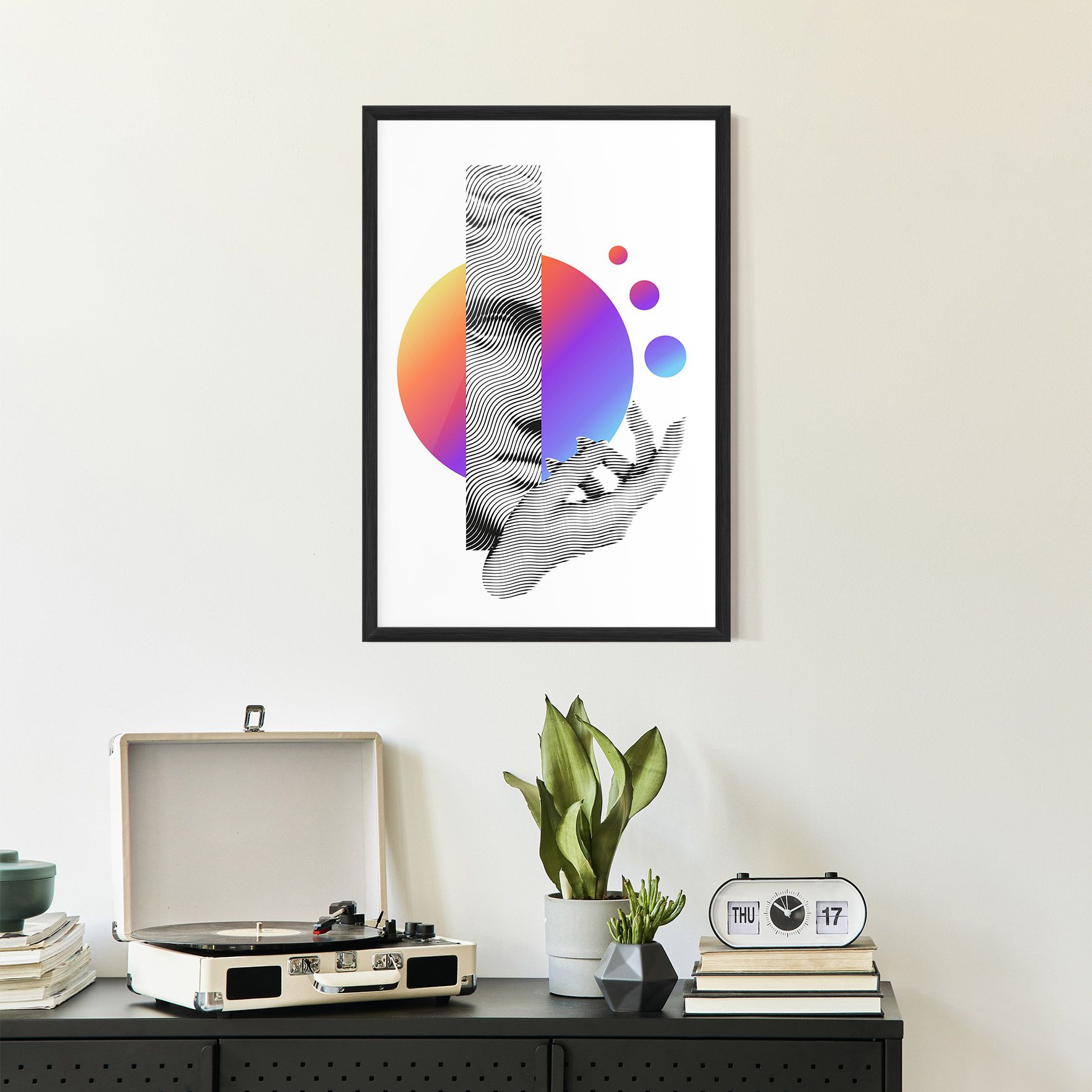 Orange Light Statue mockup 2