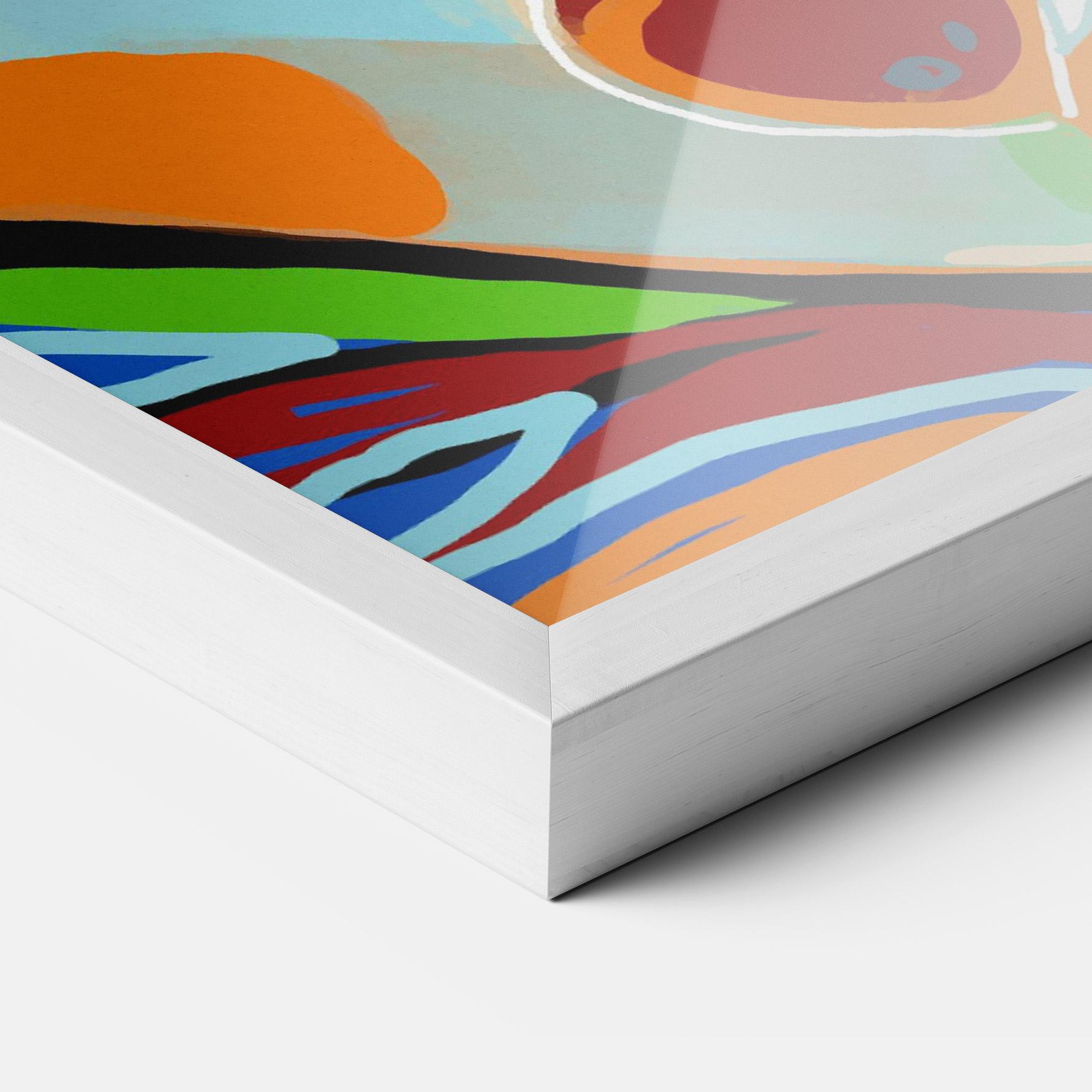 Рамкиран постер Abstract Face Art mockup 3