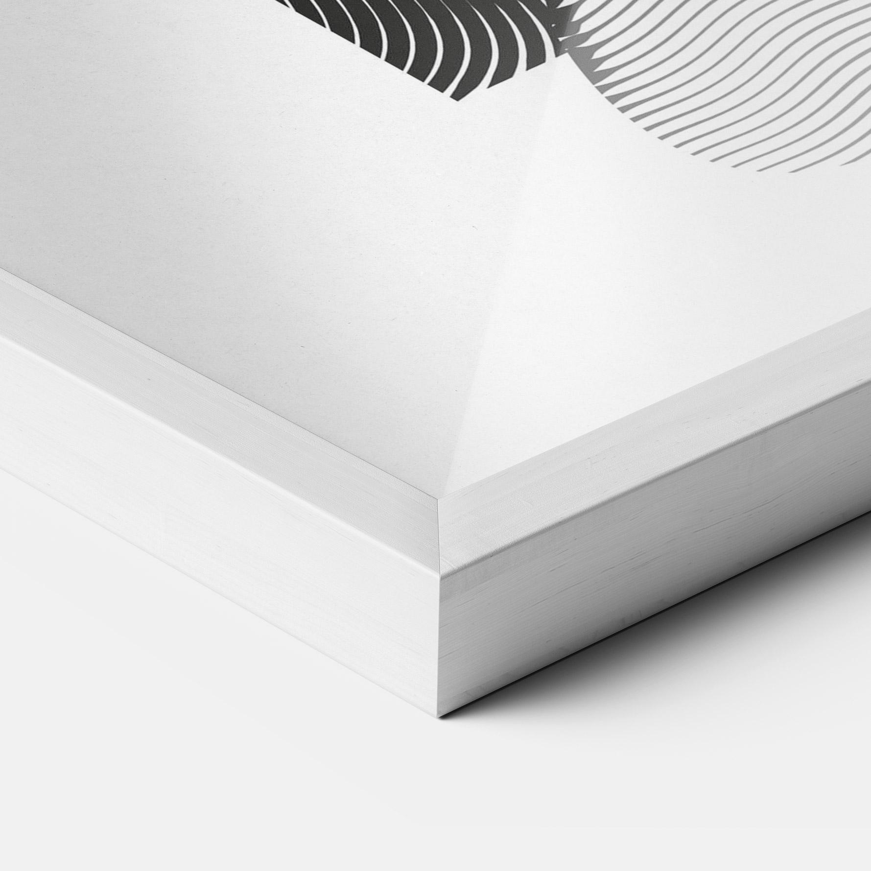 Рамкиран постер Orange Light Statue mockup 3