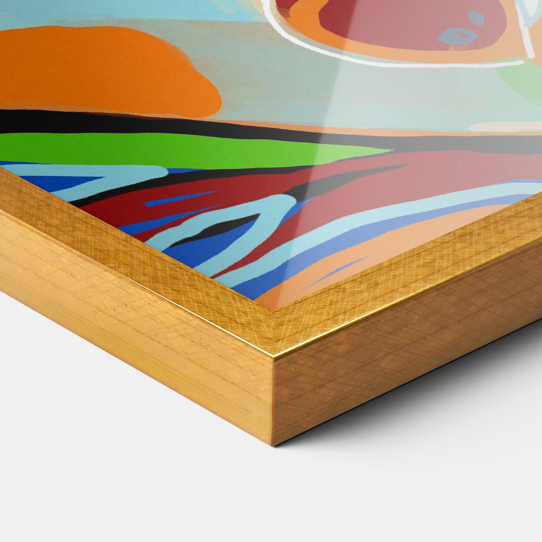 Рамкиран постер Abstract Face Art mockup 3