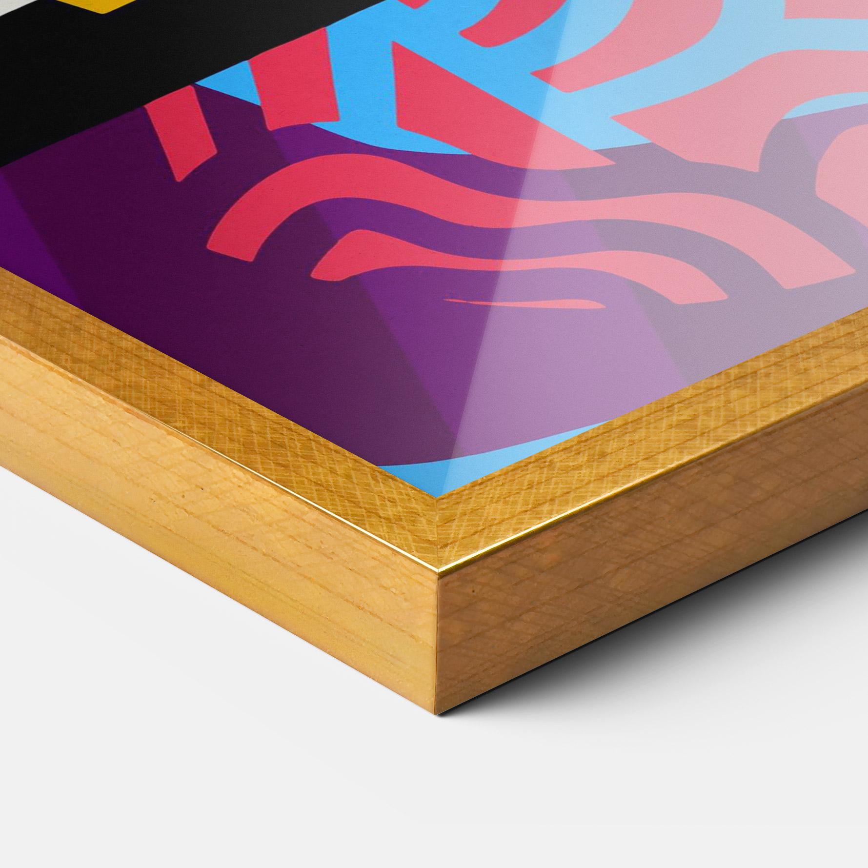 Рамкиран постер Abstract Male Face mockup 3