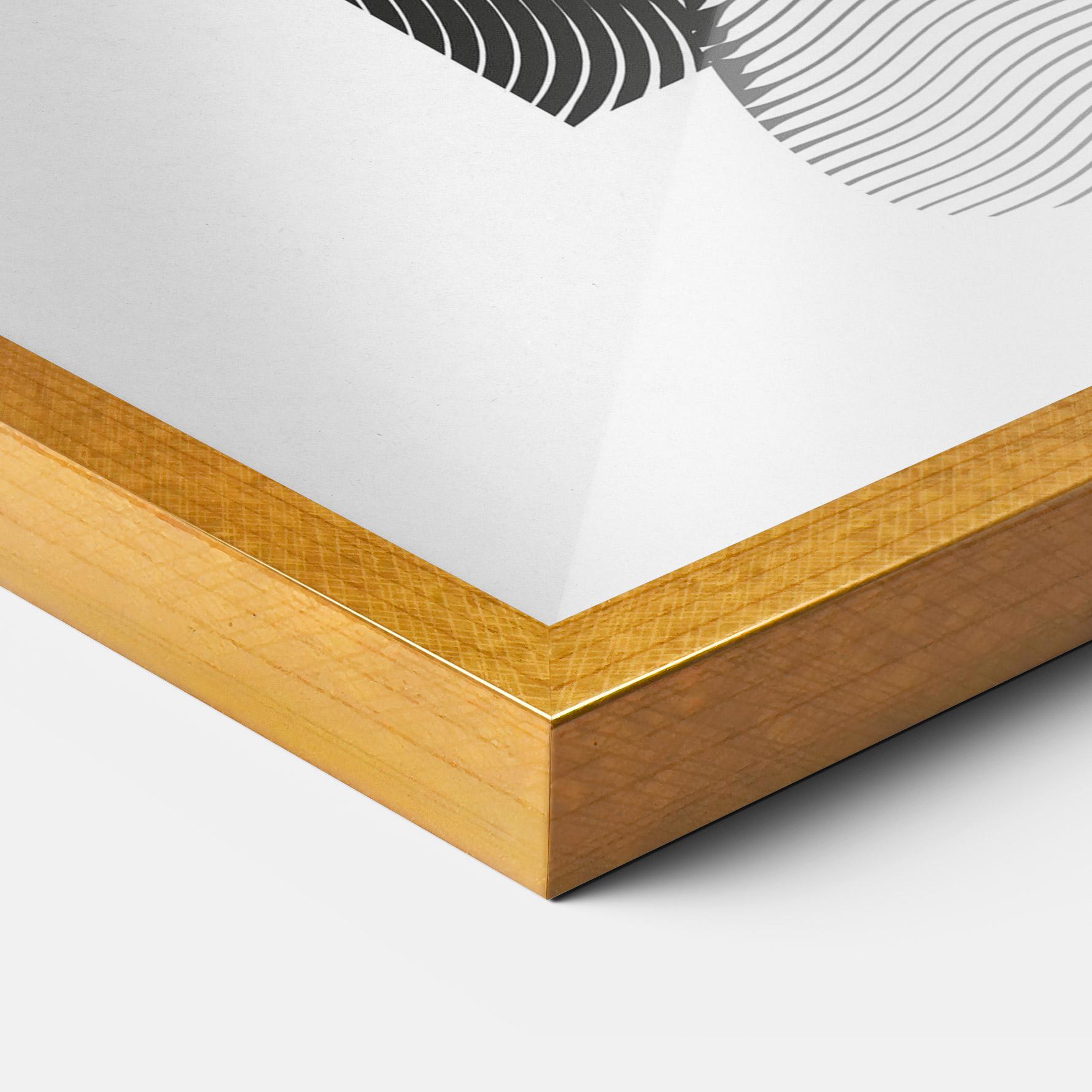 Рамкиран постер Orange Light Statue mockup 3