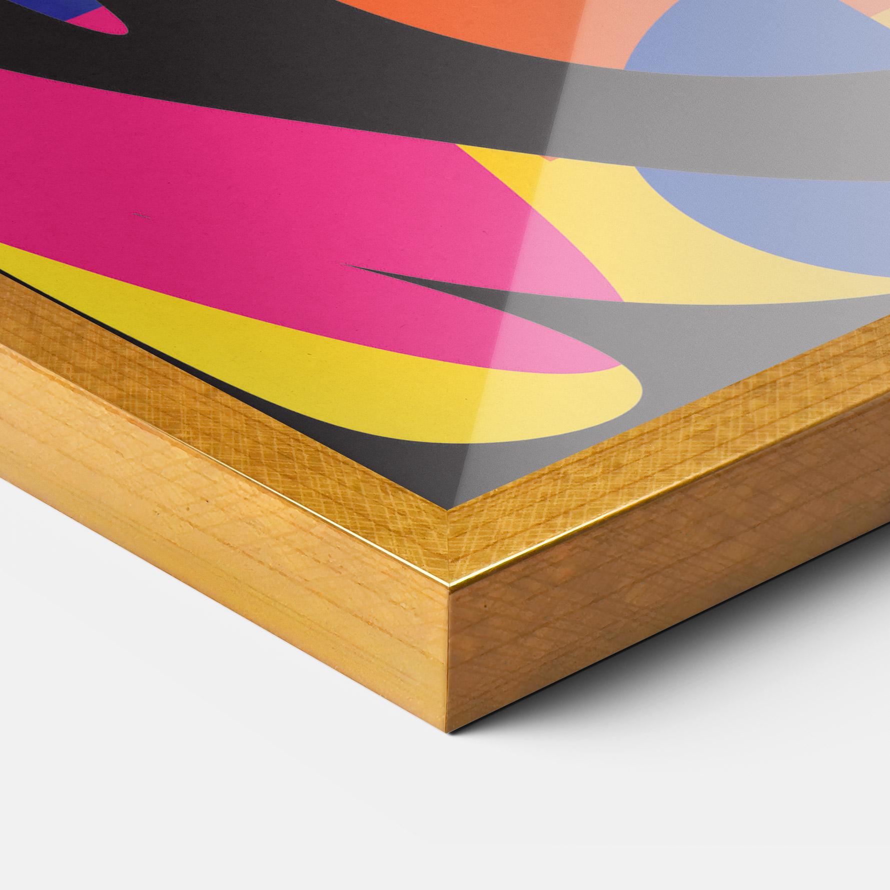 Рамкиран постер Shape Abstract Orange mockup 3