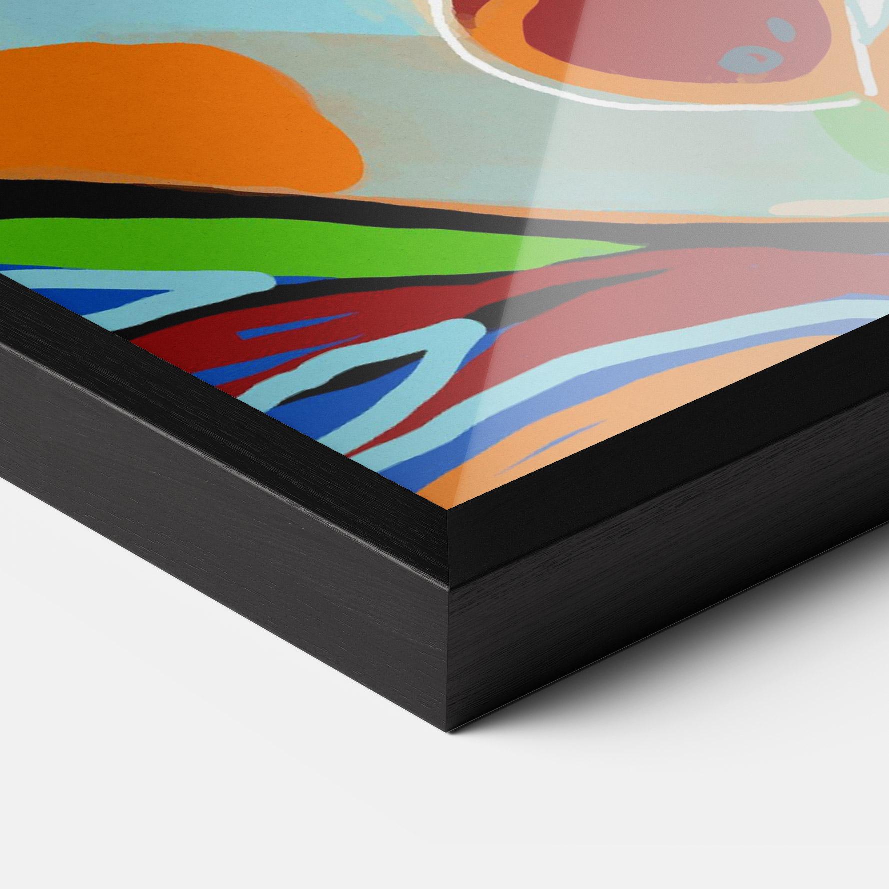 Рамкиран постер Abstract Face Art mockup 3