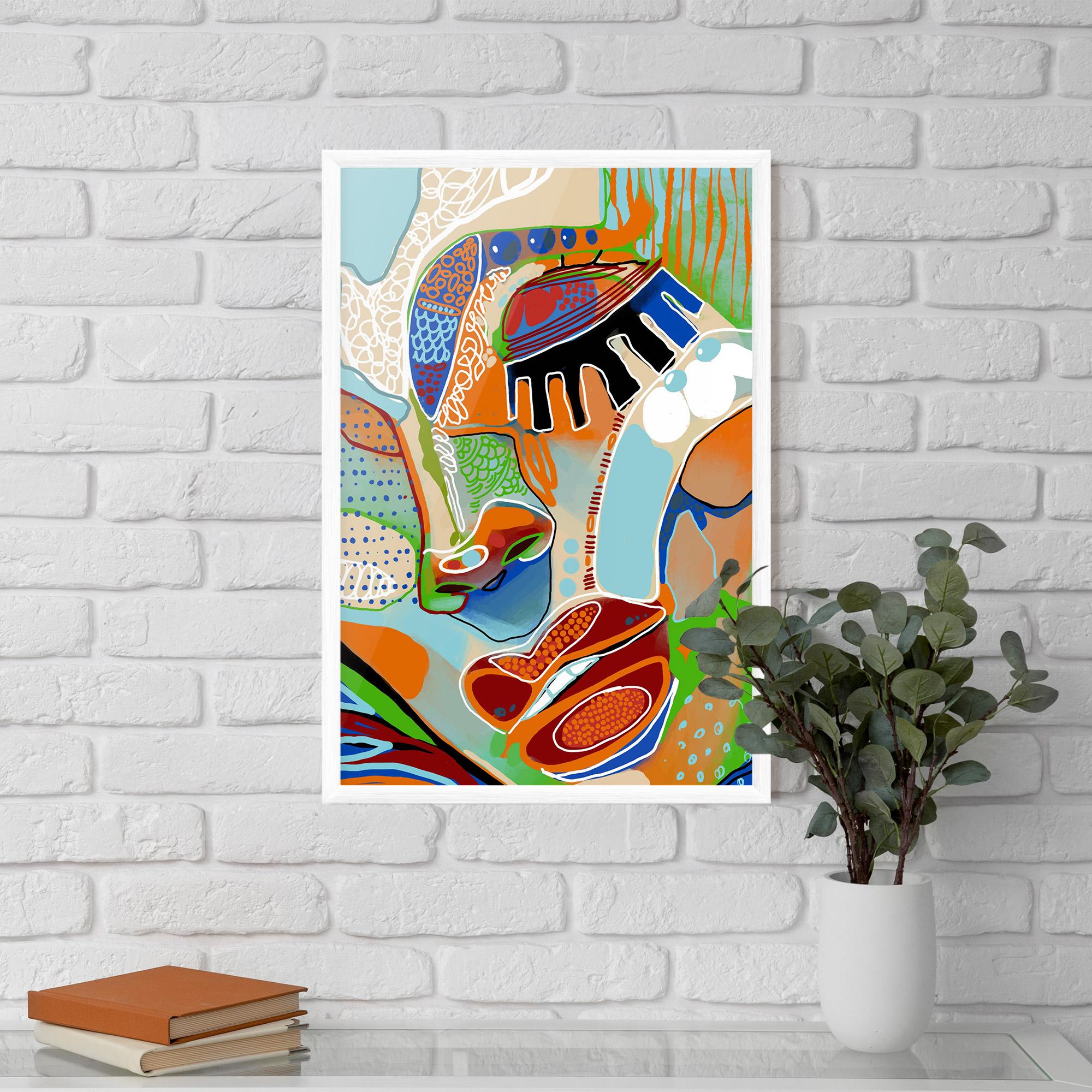 Рамкиран постер Abstract Face Art mockup 5