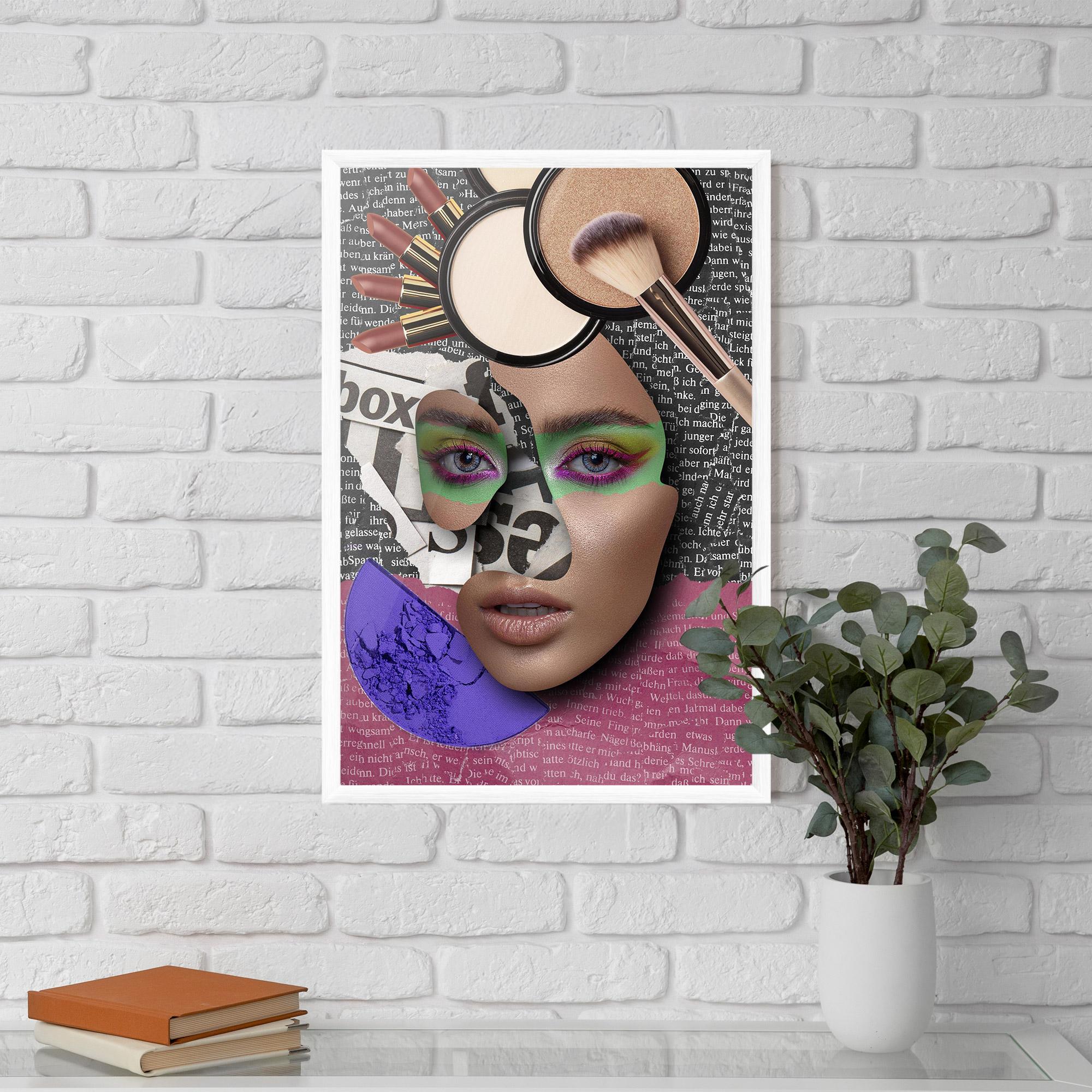 Рамкиран постер Makeup Collage mockup 5