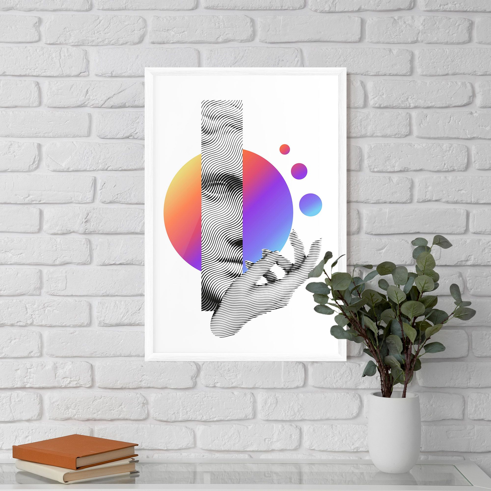 Orange Light Statue mockup 5