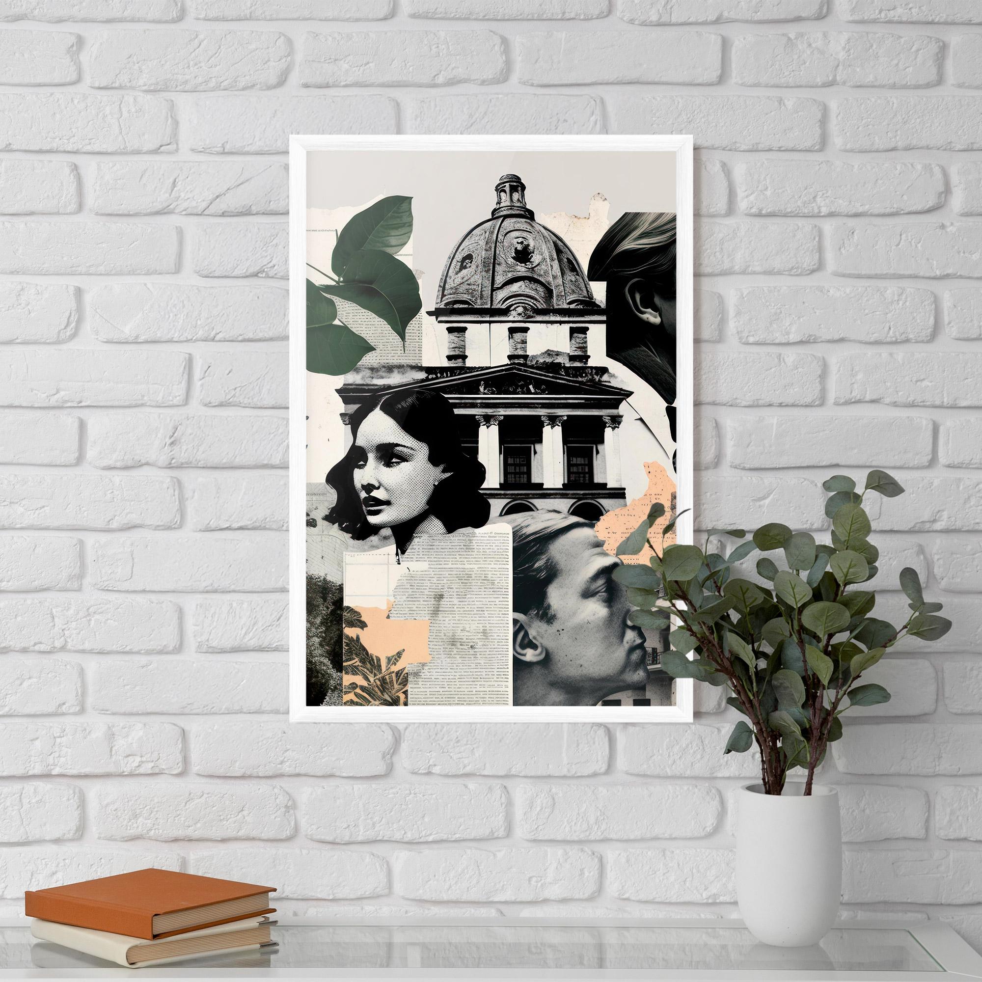 Рамкиран постер Vintage Collage mockup 5