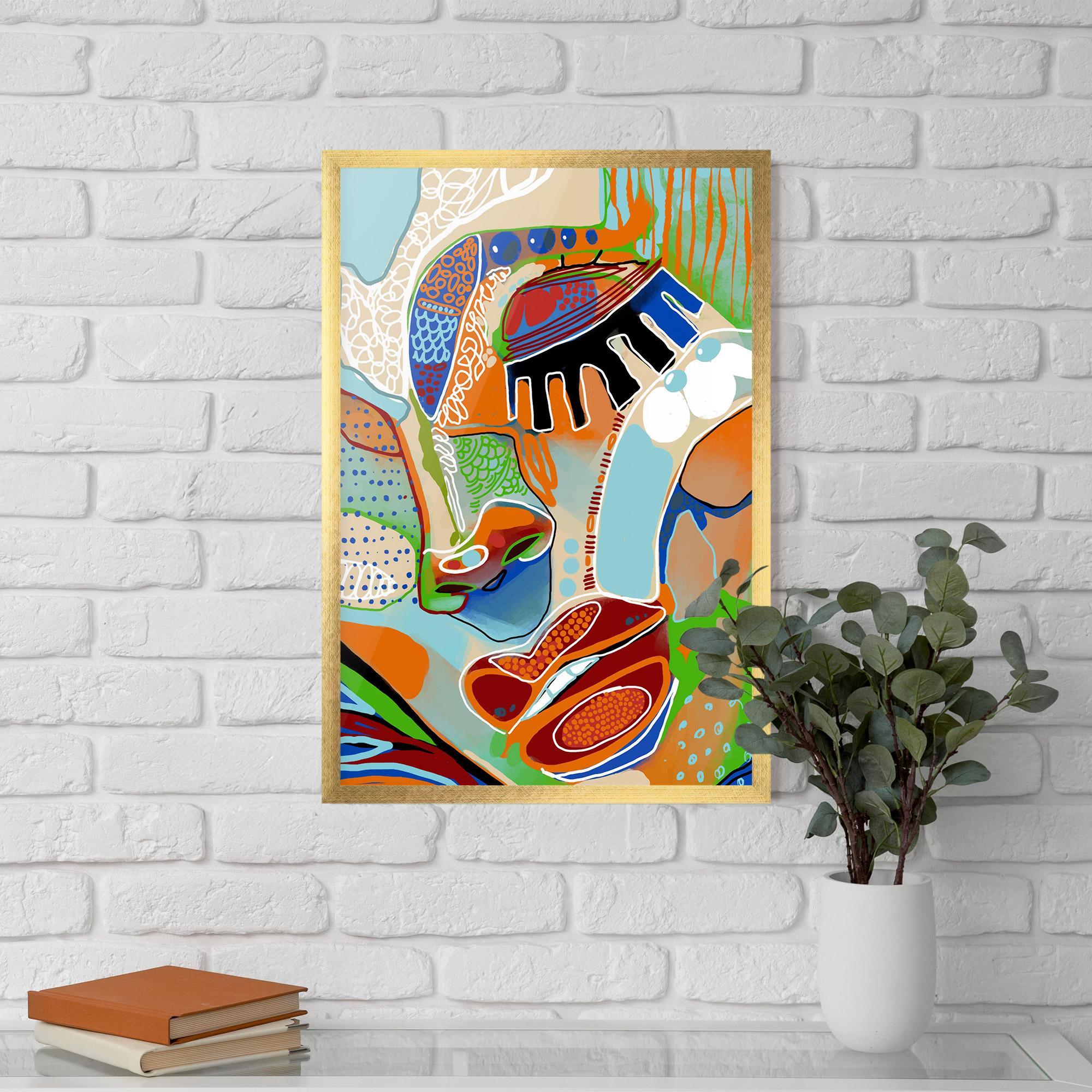 Рамкиран постер Abstract Face Art mockup 5