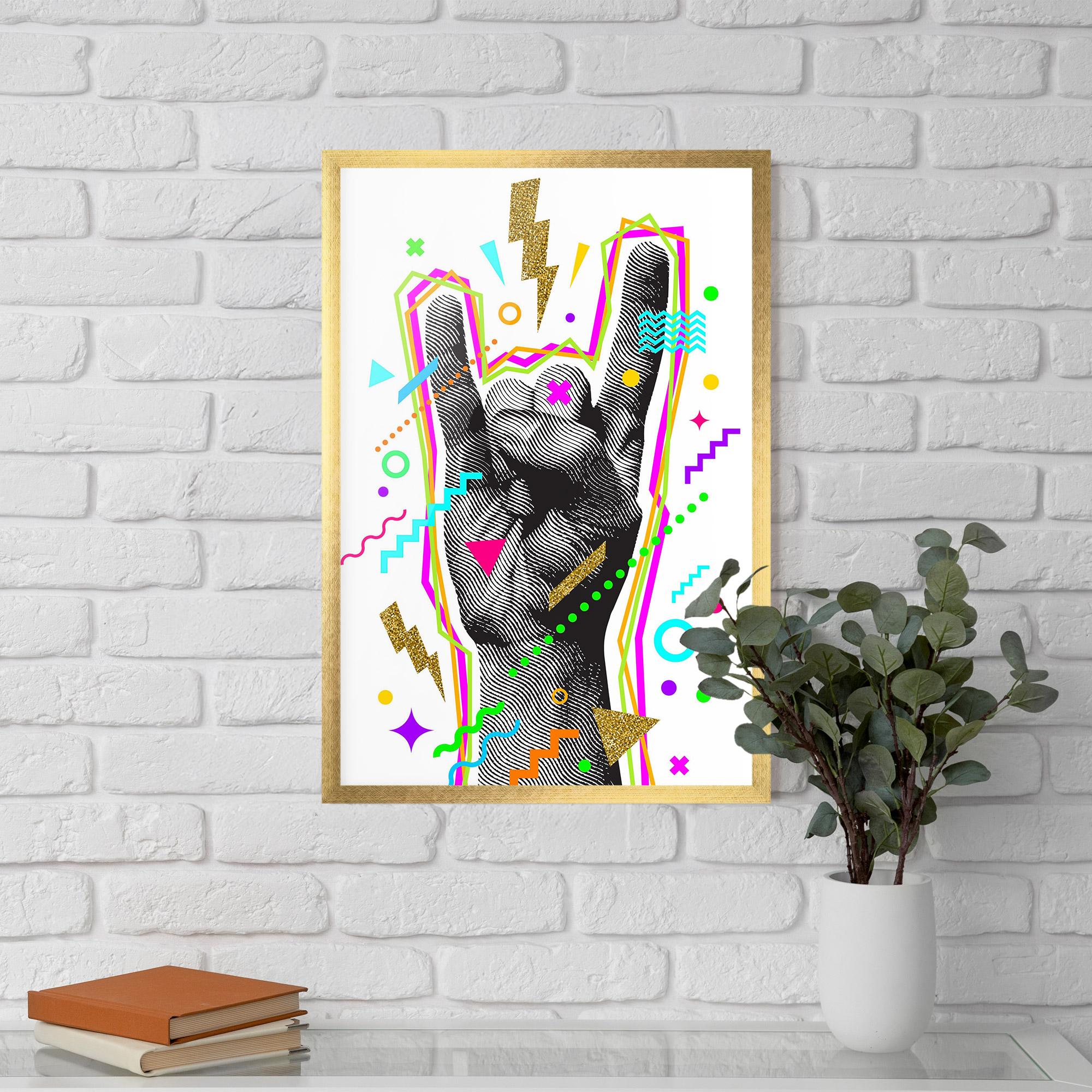 Рамкиран постер Hand Sign Art mockup 5
