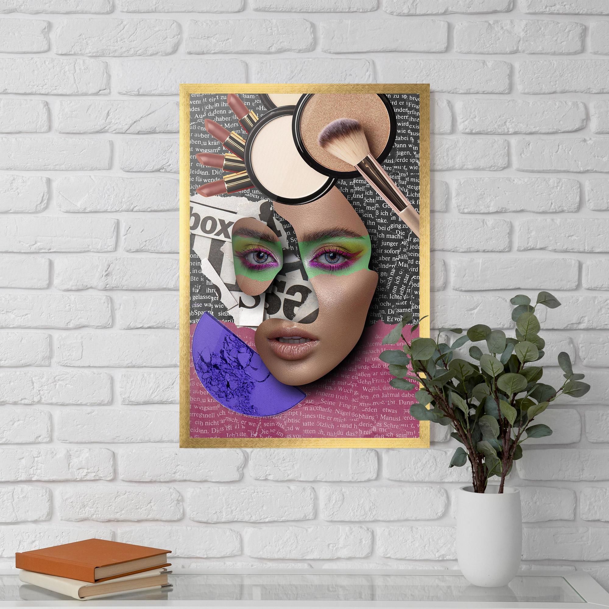 Рамкиран постер Makeup Collage mockup 5