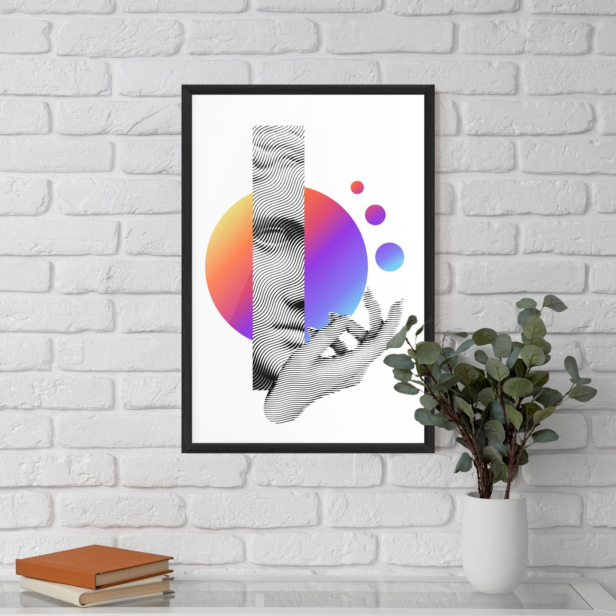 Orange Light Statue mockup 5