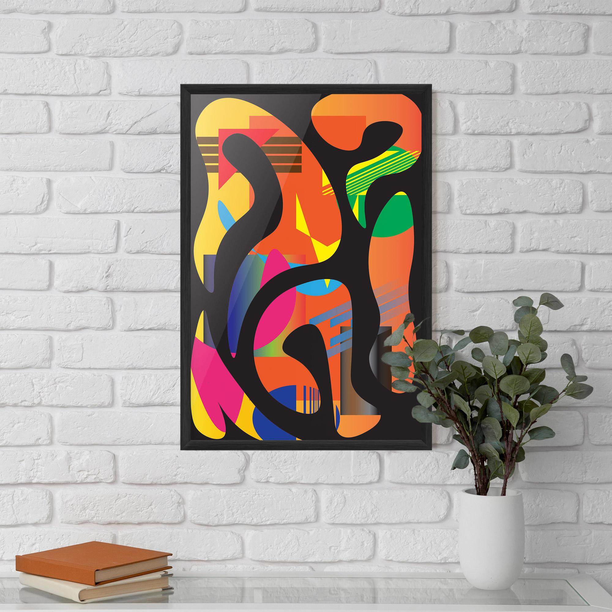 Рамкиран постер Shape Abstract Orange mockup 5