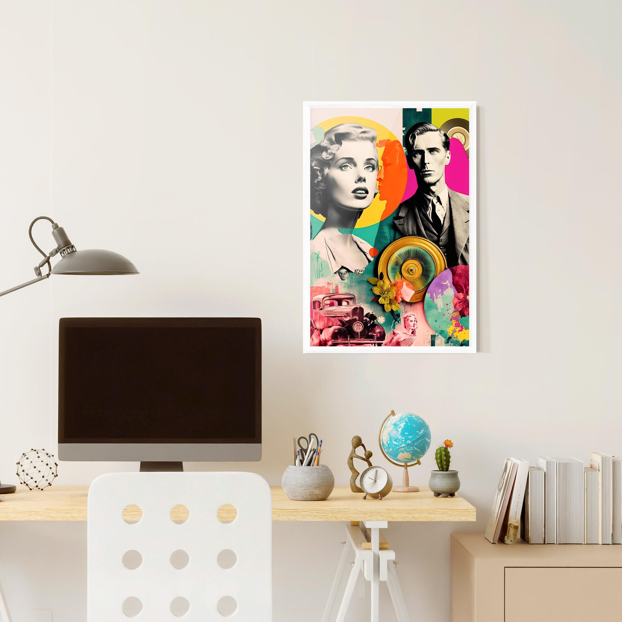 Рамкиран постер 60s Retro Collage mockup 6