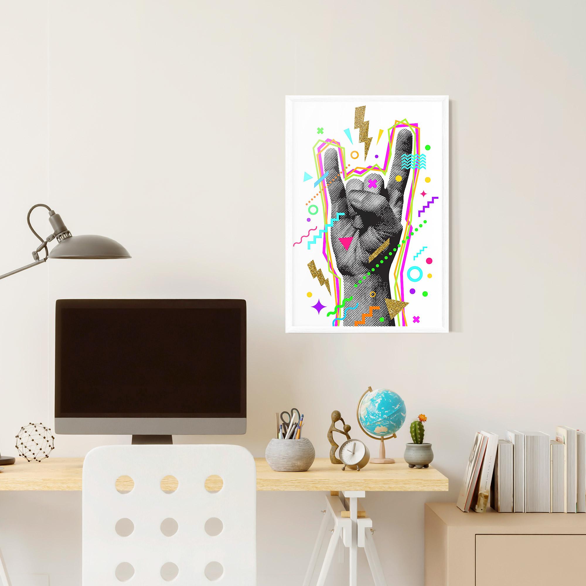 Рамкиран постер Hand Sign Art mockup 6