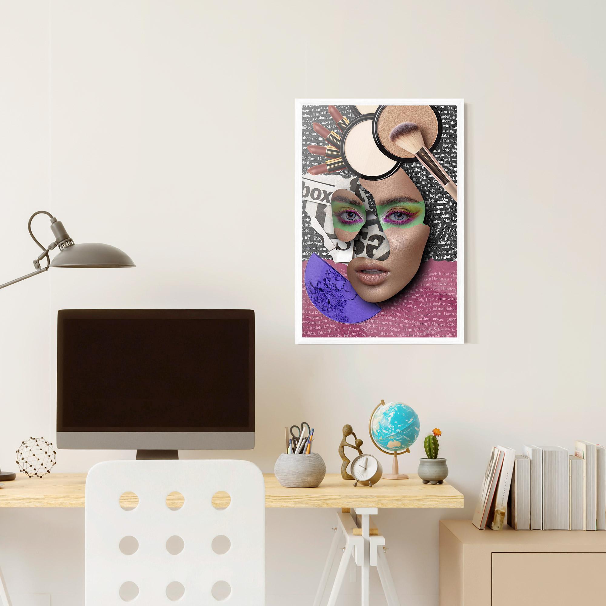 Рамкиран постер Makeup Collage mockup 6