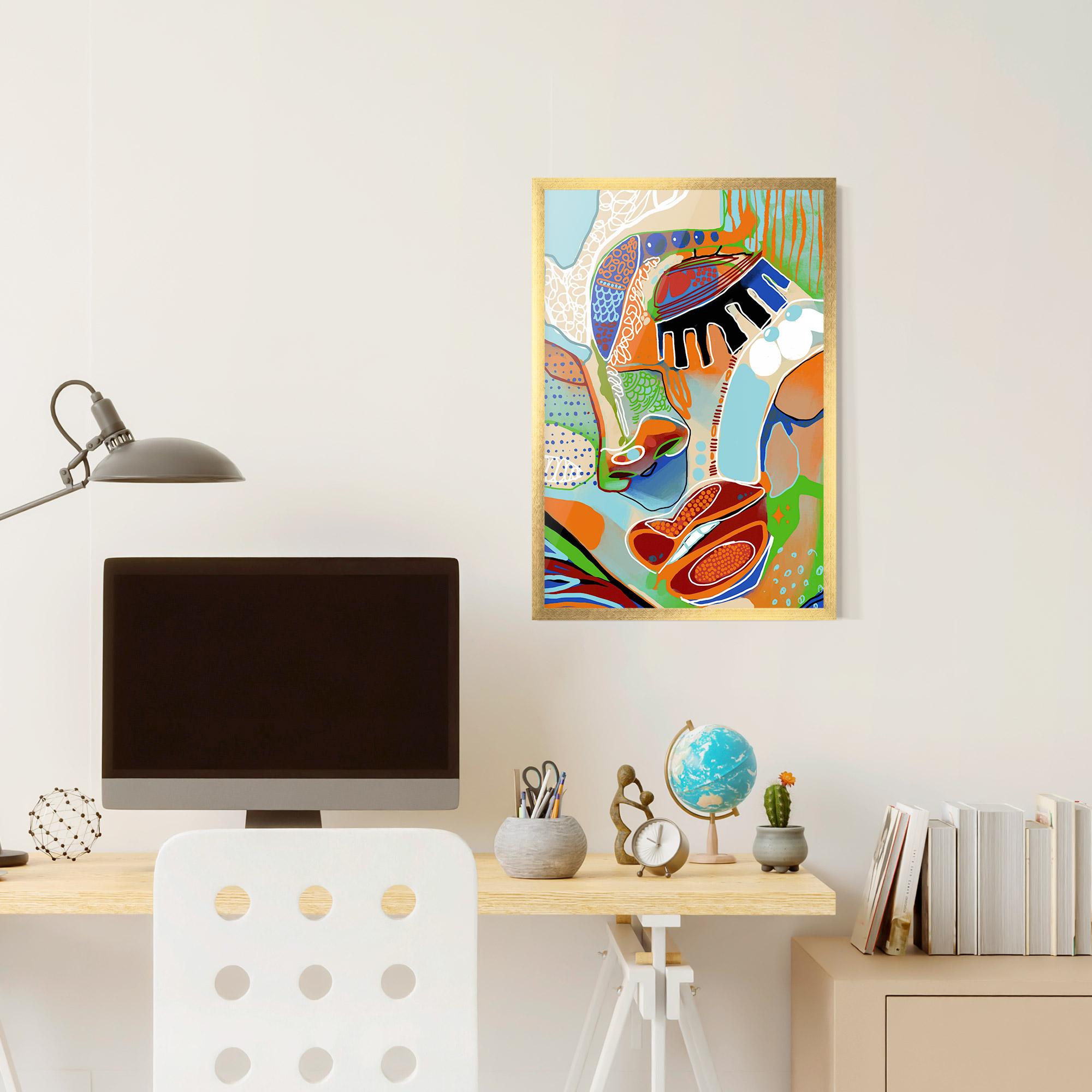 Рамкиран постер Abstract Face Art mockup 6