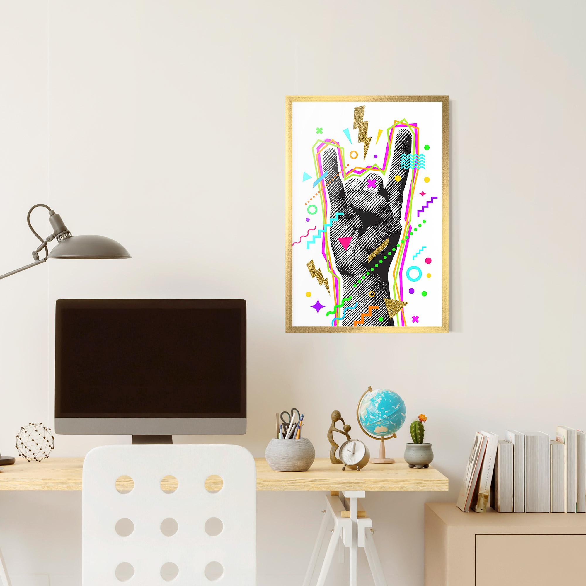 Рамкиран постер Hand Sign Art mockup 6