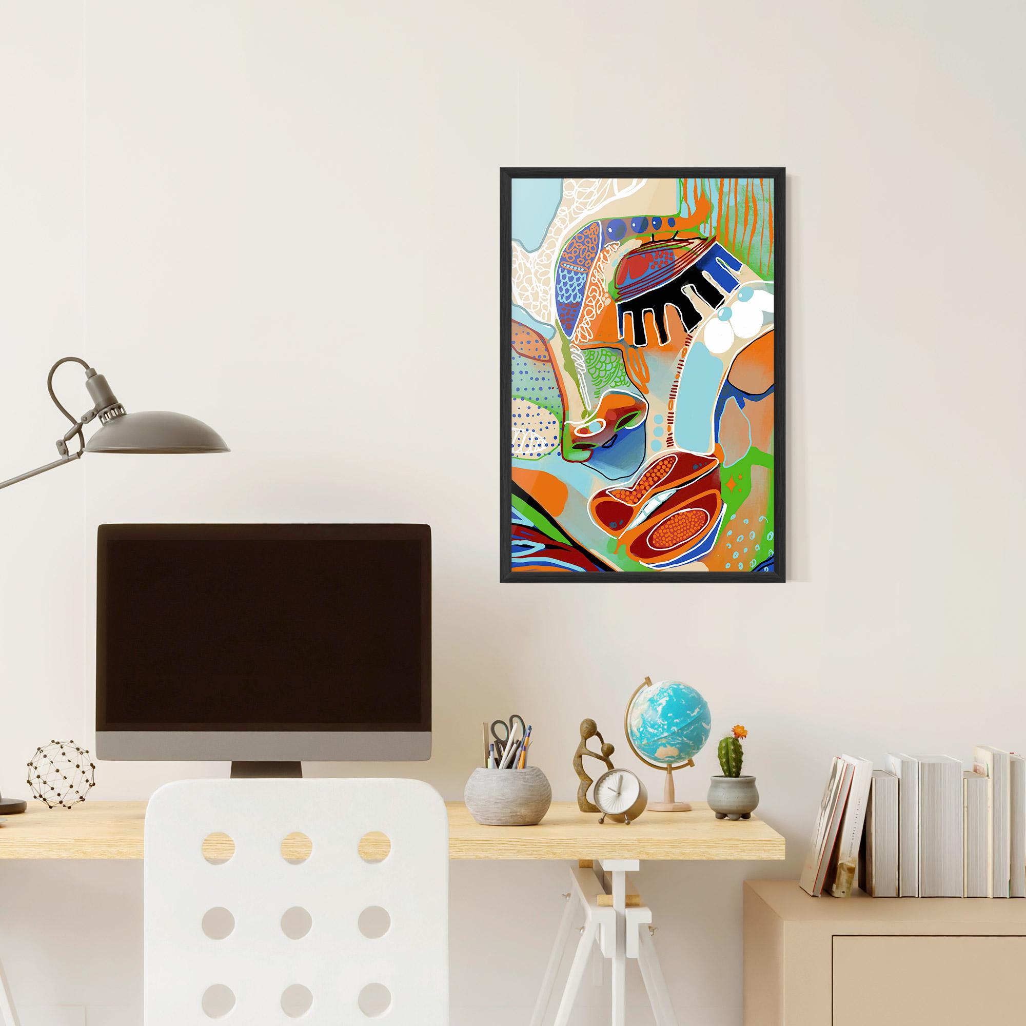 Рамкиран постер Abstract Face Art mockup 6