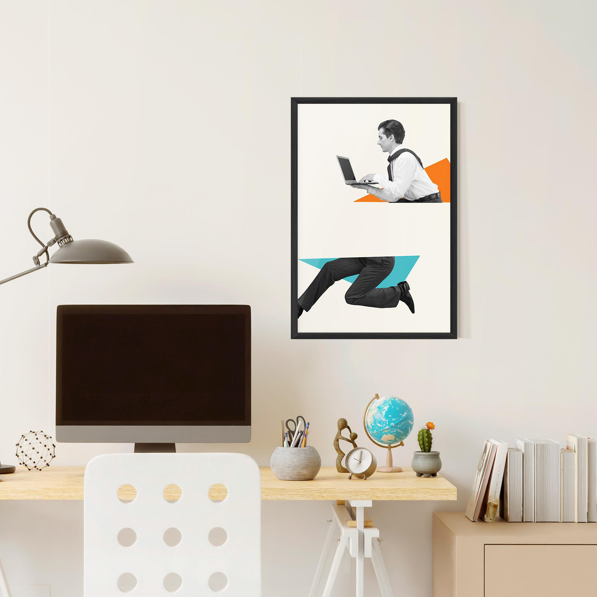 Рамкиран постер Businessman Collage mockup 6