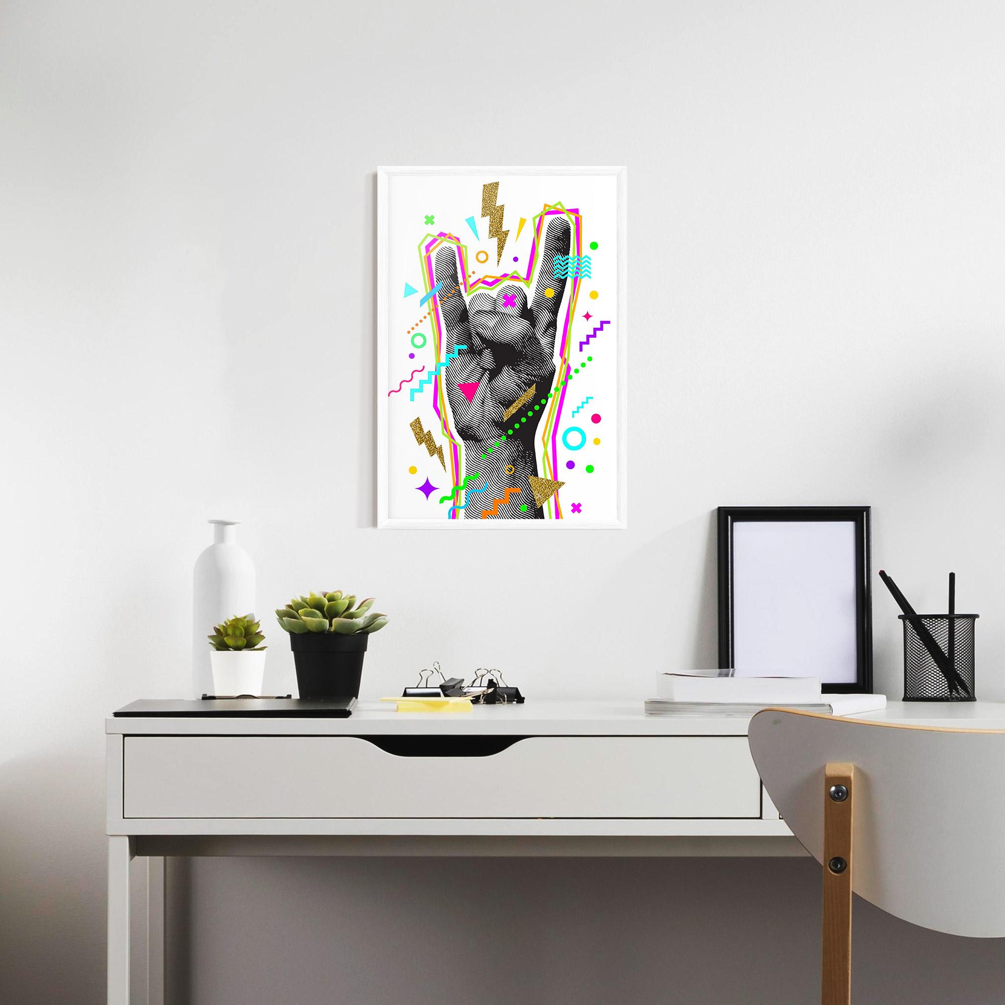 Рамкиран постер Hand Sign Art mockup 7