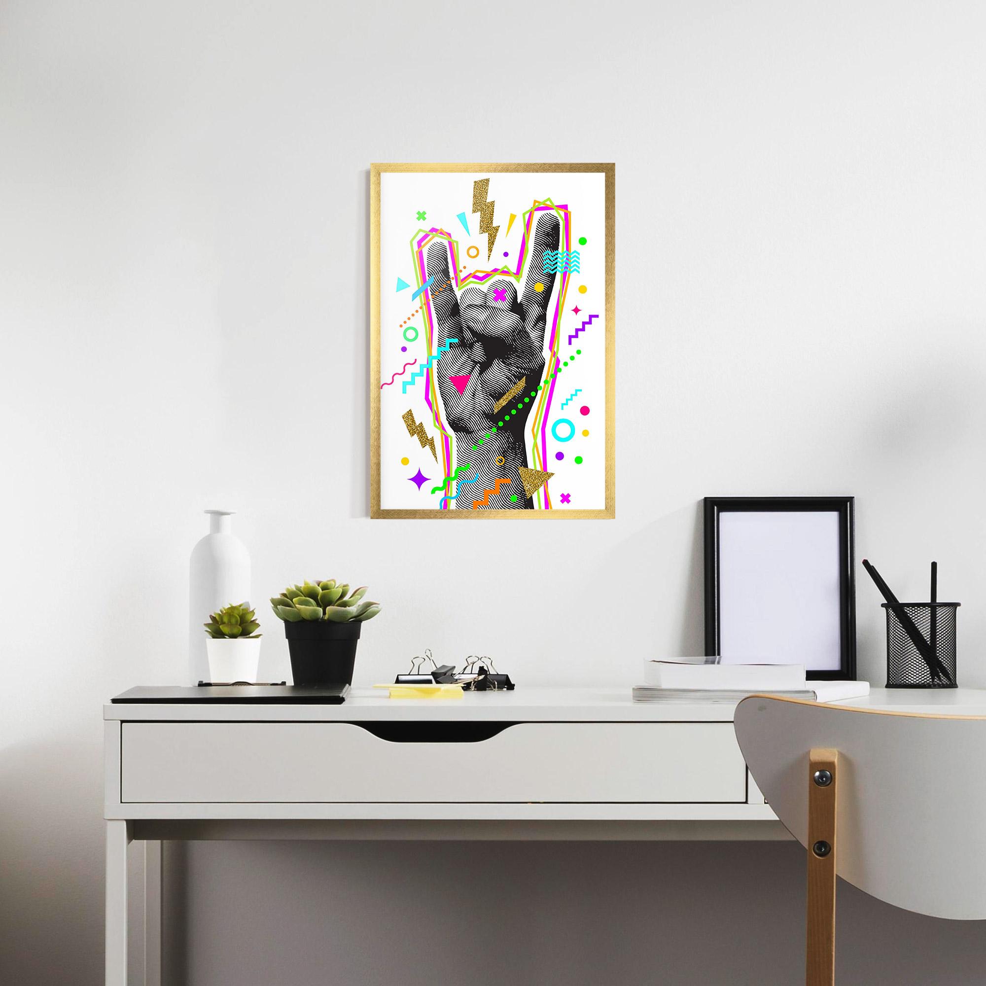 Рамкиран постер Hand Sign Art mockup 7