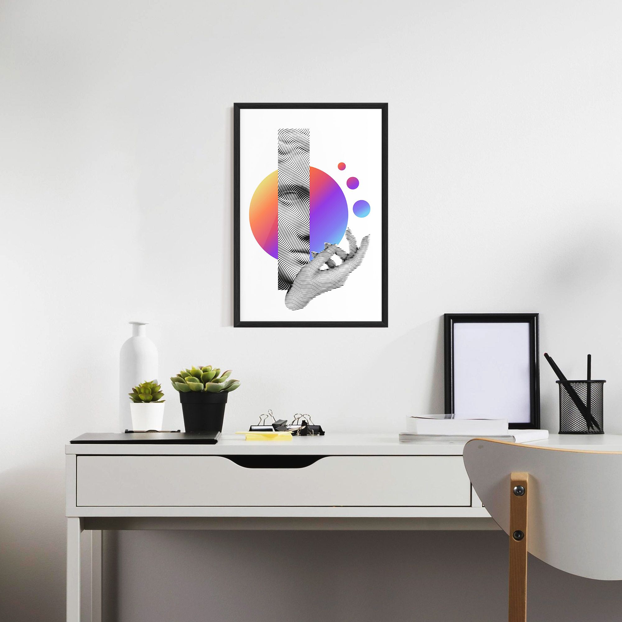 Orange Light Statue mockup 7