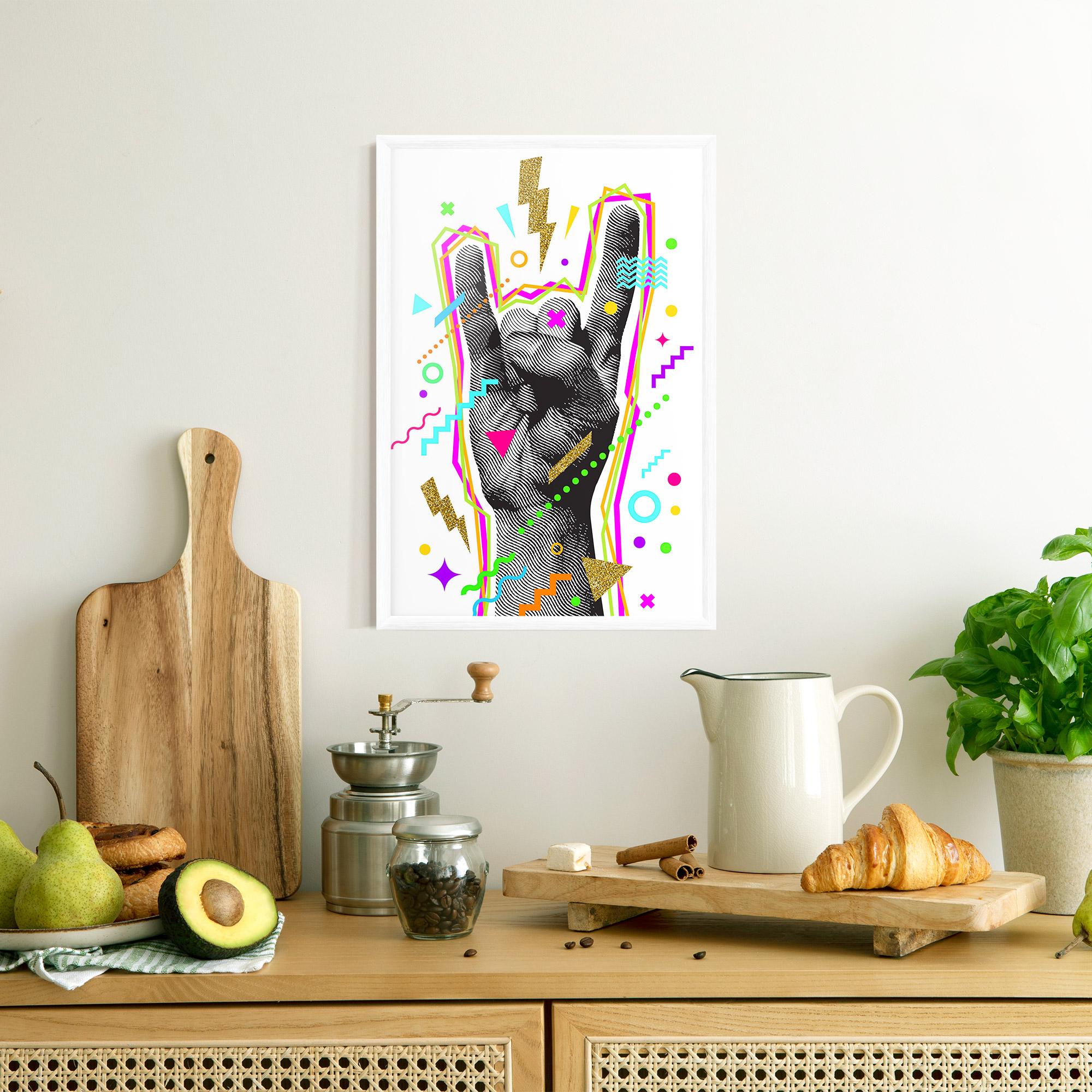 Рамкиран постер Hand Sign Art mockup 8