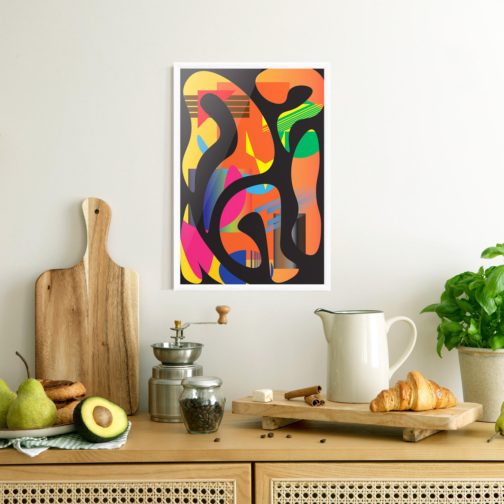 Рамкиран постер Shape Abstract Orange mockup 8