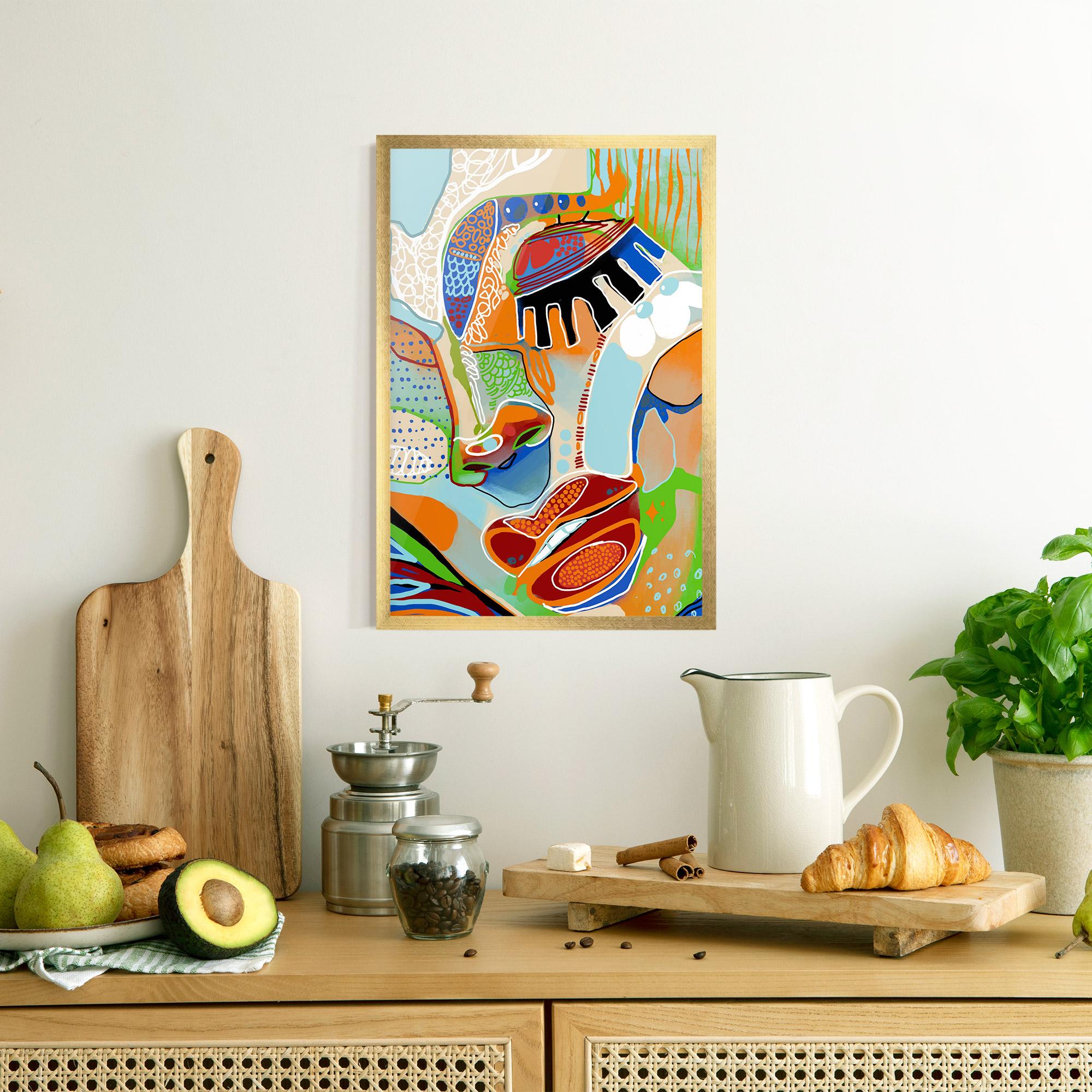 Рамкиран постер Abstract Face Art mockup 8