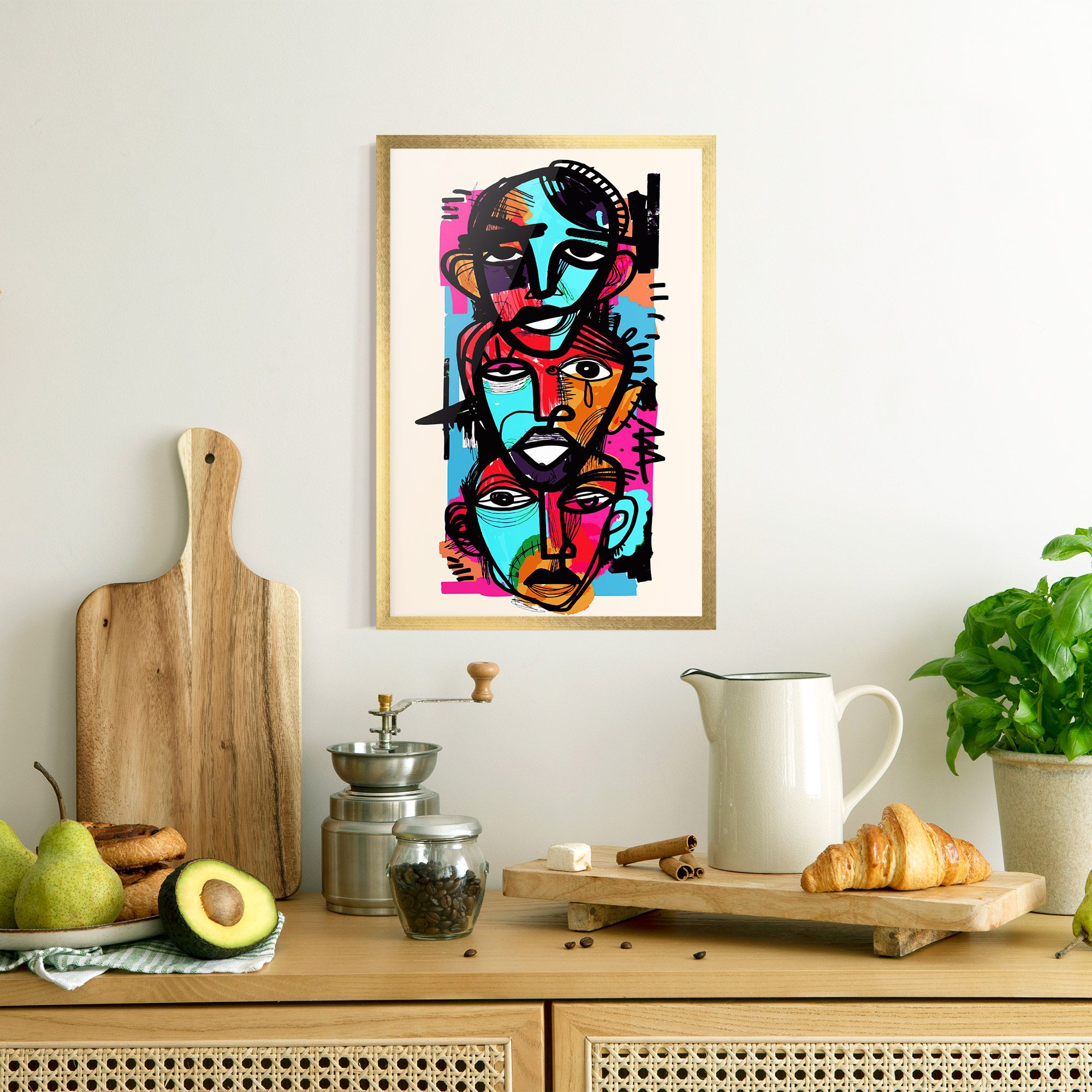 Blue Orange Faces mockup 8