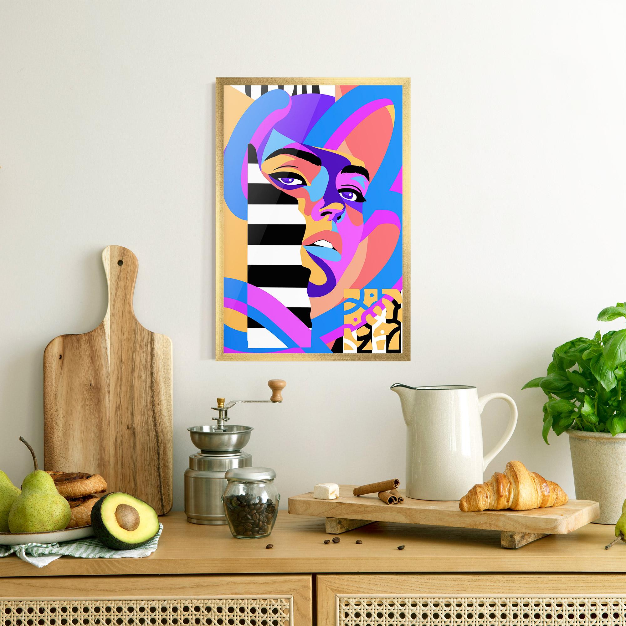 Рамкиран постер Woman Art Face mockup 8