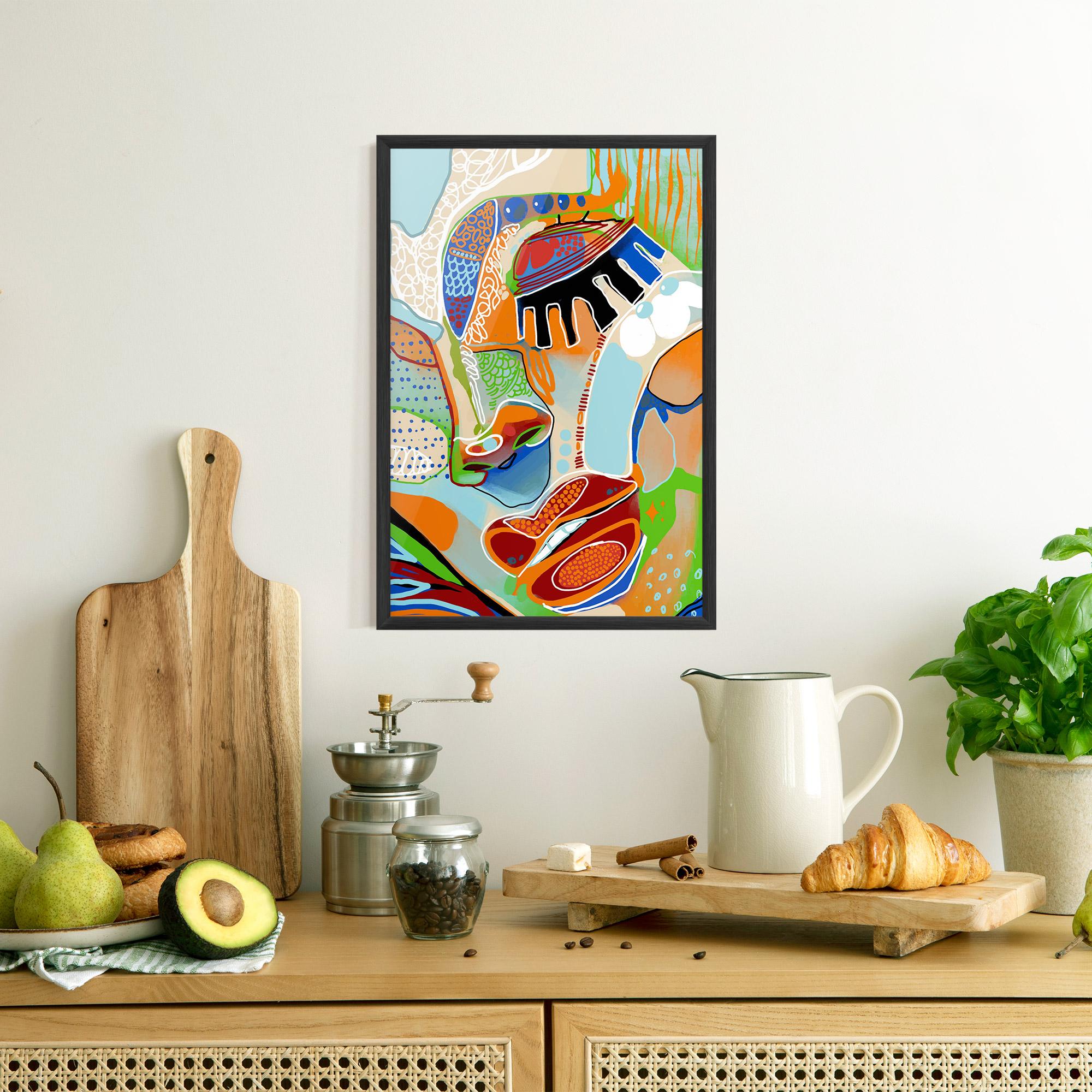 Рамкиран постер Abstract Face Art mockup 8