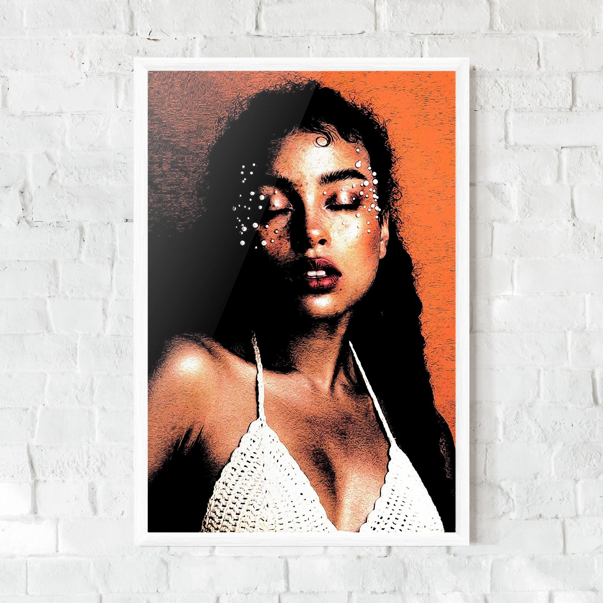 Рамкиран постер Black Pearls Lady mockup 0