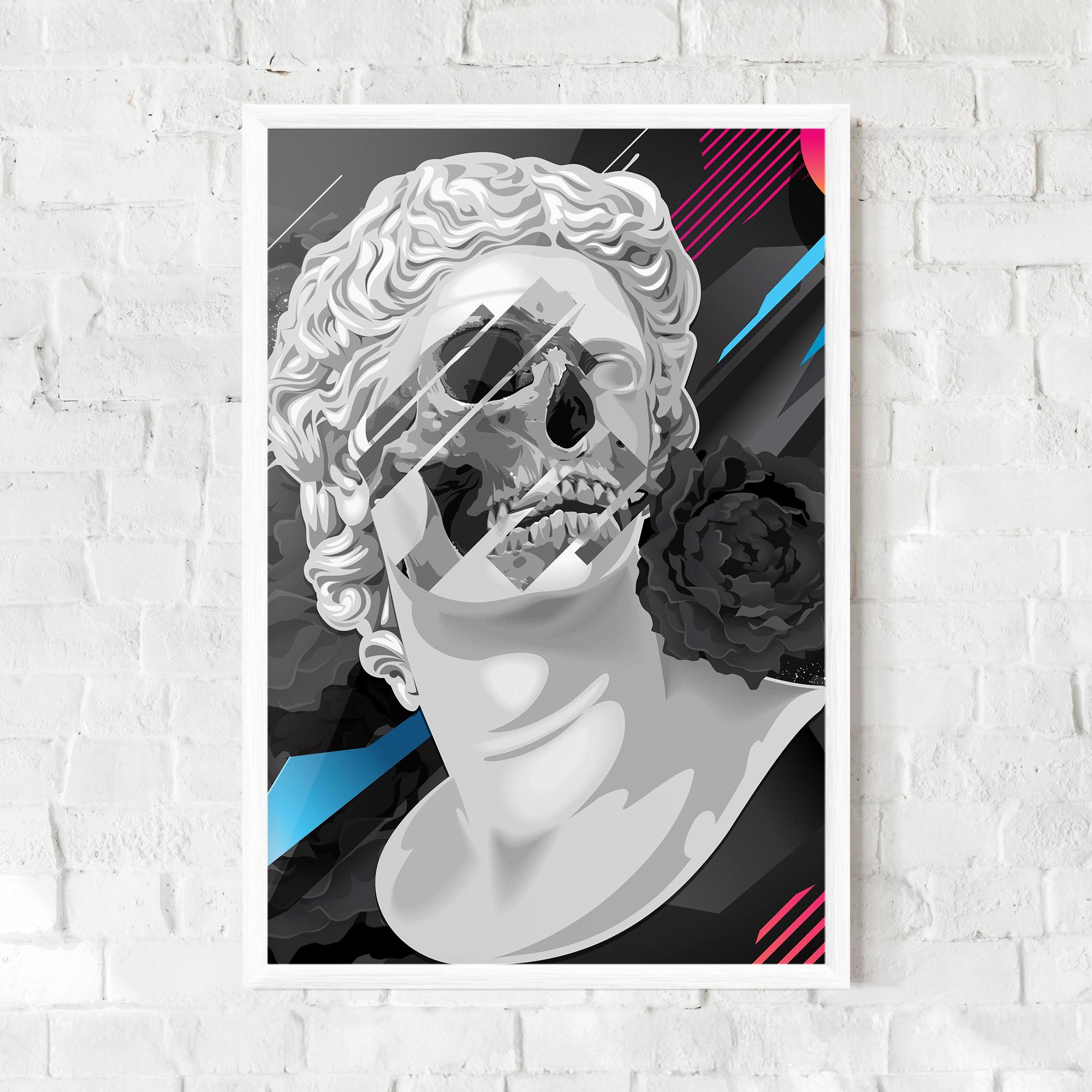 Рамкиран постер Black Rose Statue mockup 0