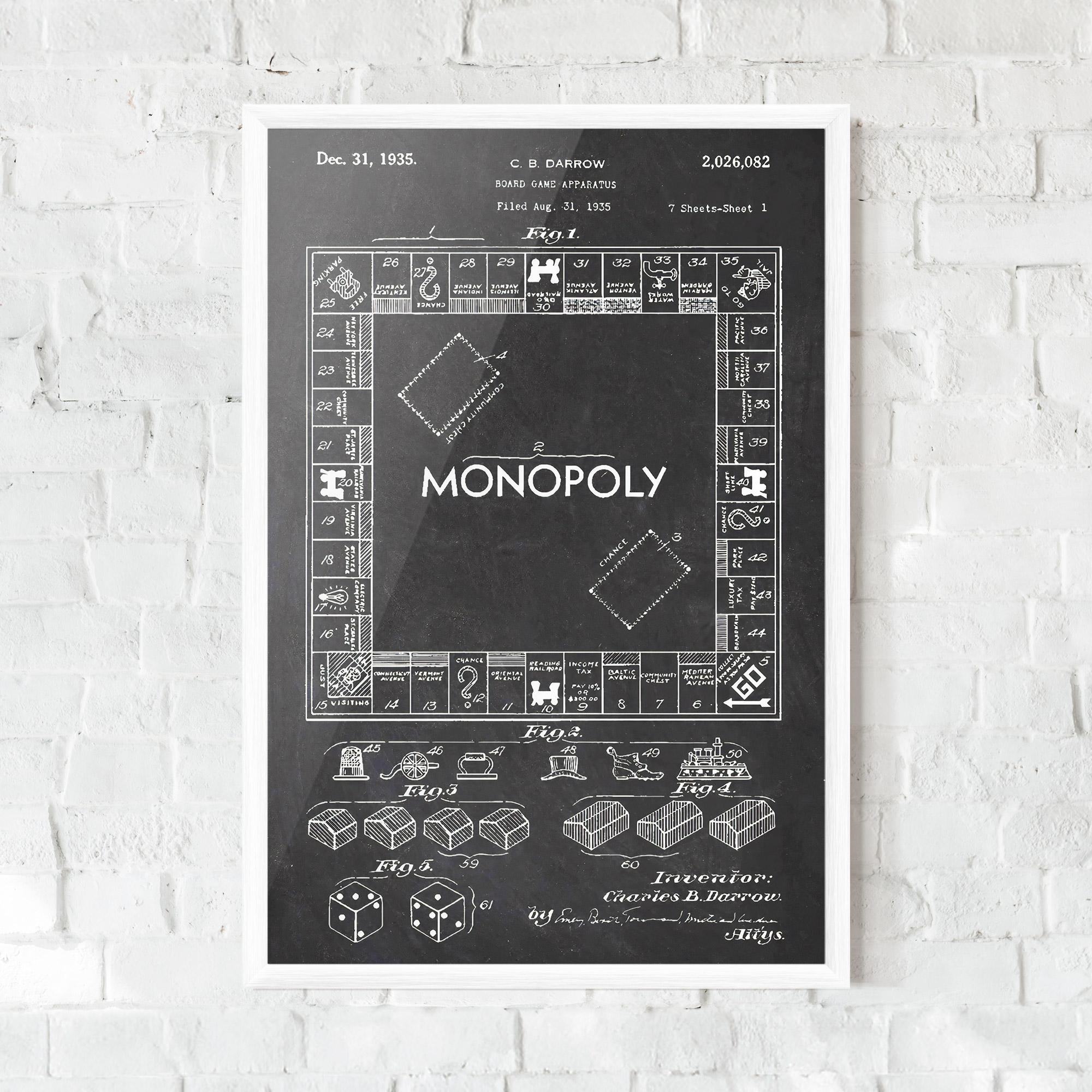 Рамкиран постер Monopoly Board mockup 0