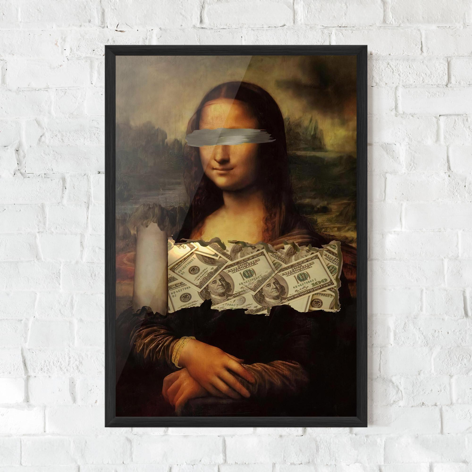 Рамкиран постер Money Lisa mockup 0