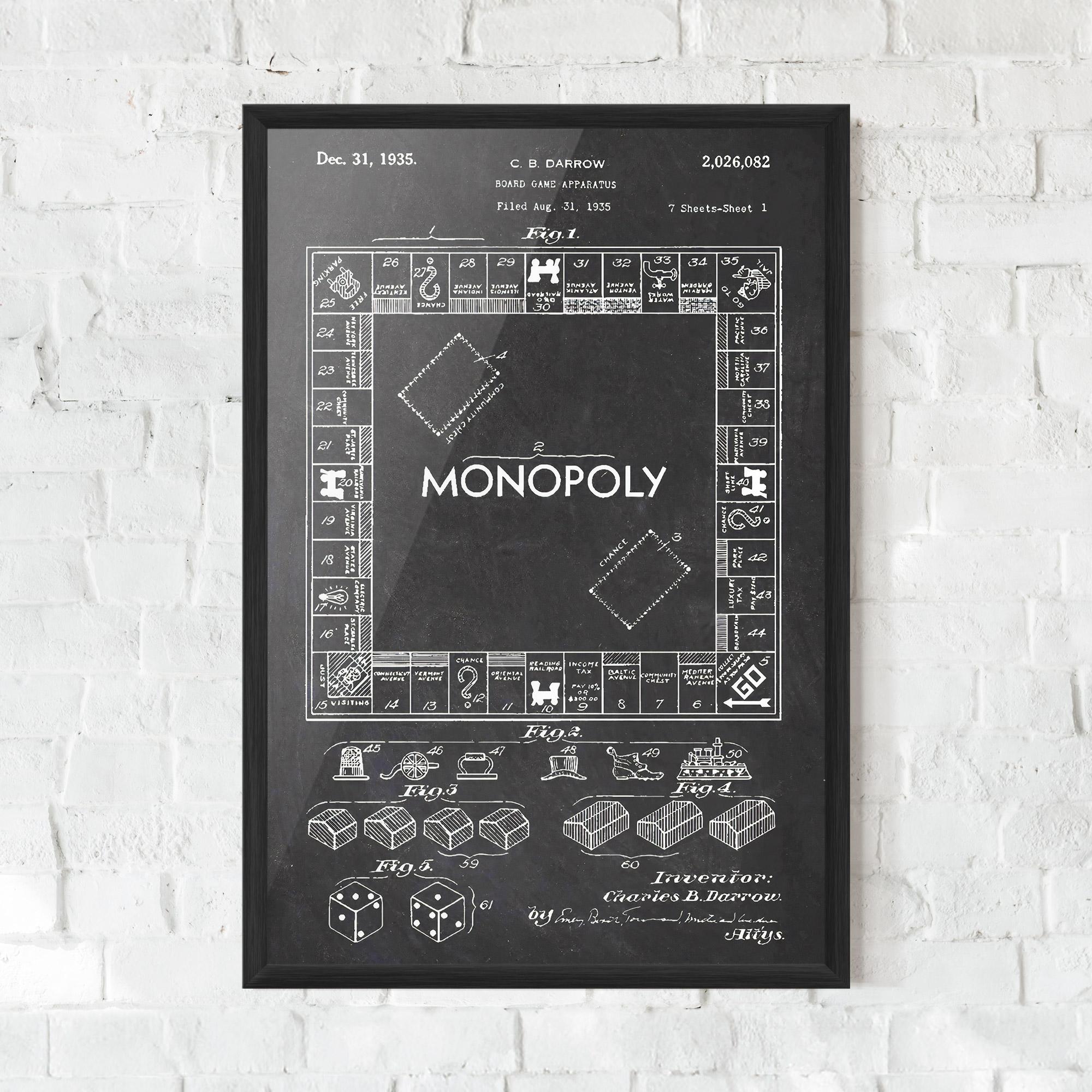 Рамкиран постер Monopoly Board mockup 0