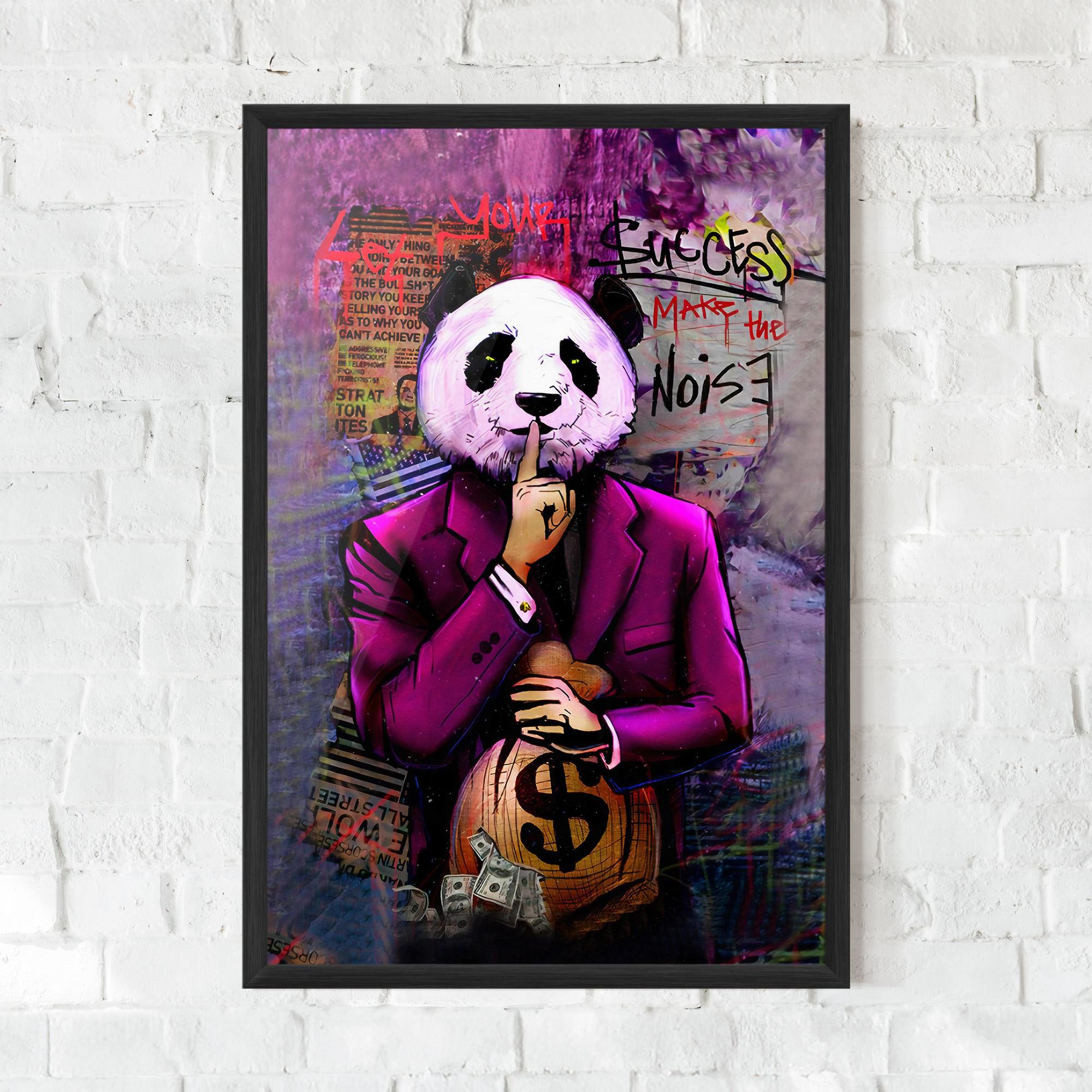 Рамкиран постер Silence Panda mockup 0