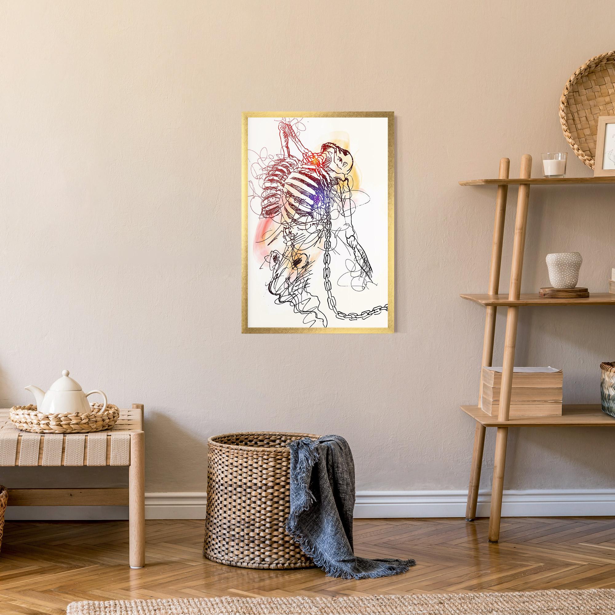 Рамкиран постер Chain Skeleton mockup 9