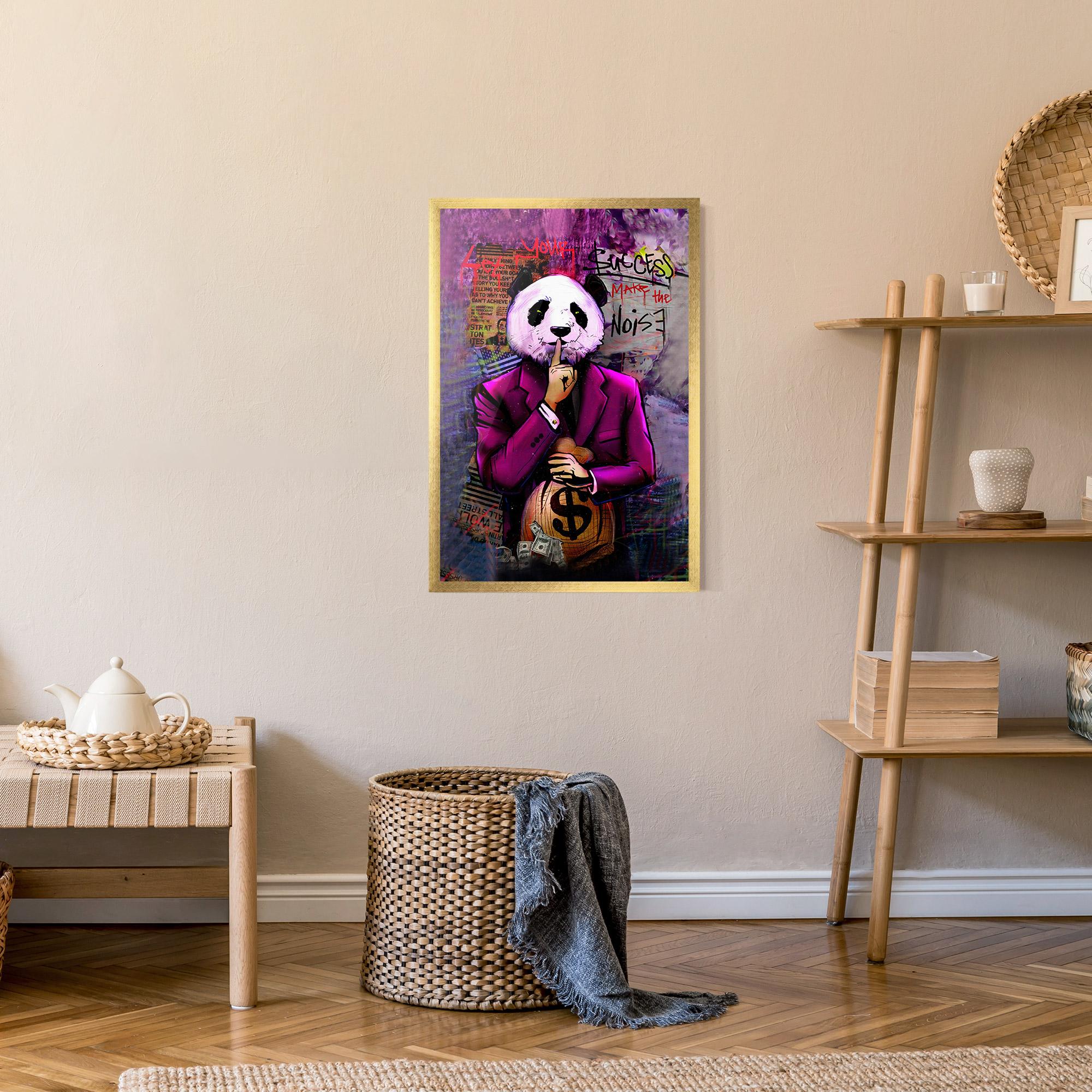 Рамкиран постер Silence Panda mockup 9