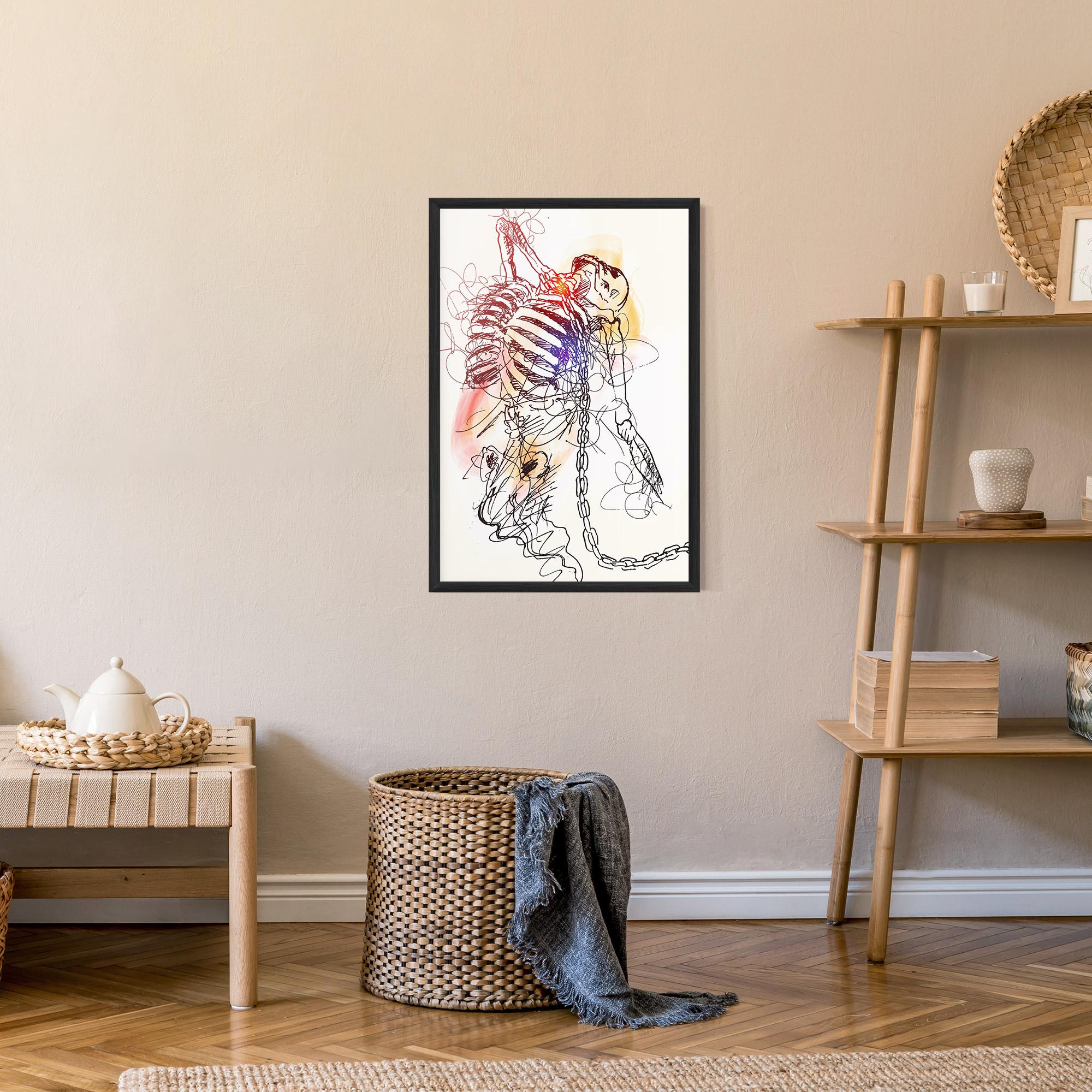 Рамкиран постер Chain Skeleton mockup 9