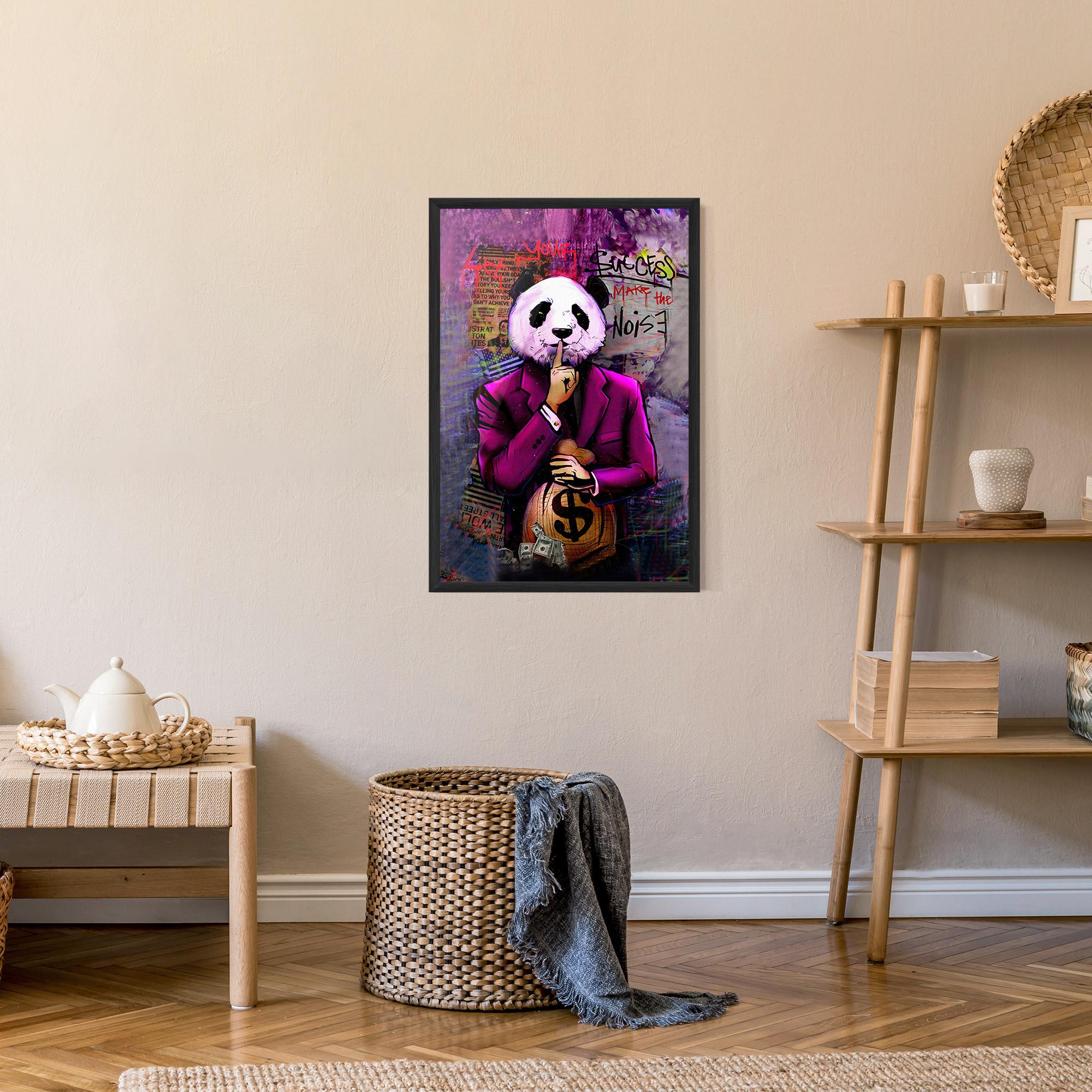 Рамкиран постер Silence Panda mockup 9