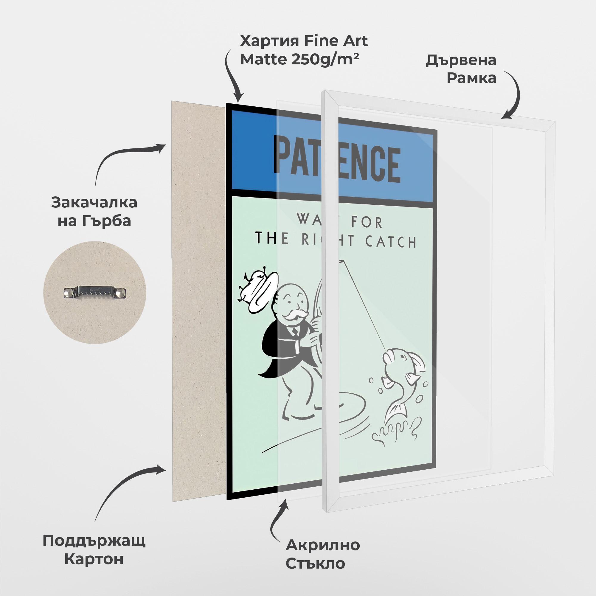 Рамкиран постер Patience mockup 1