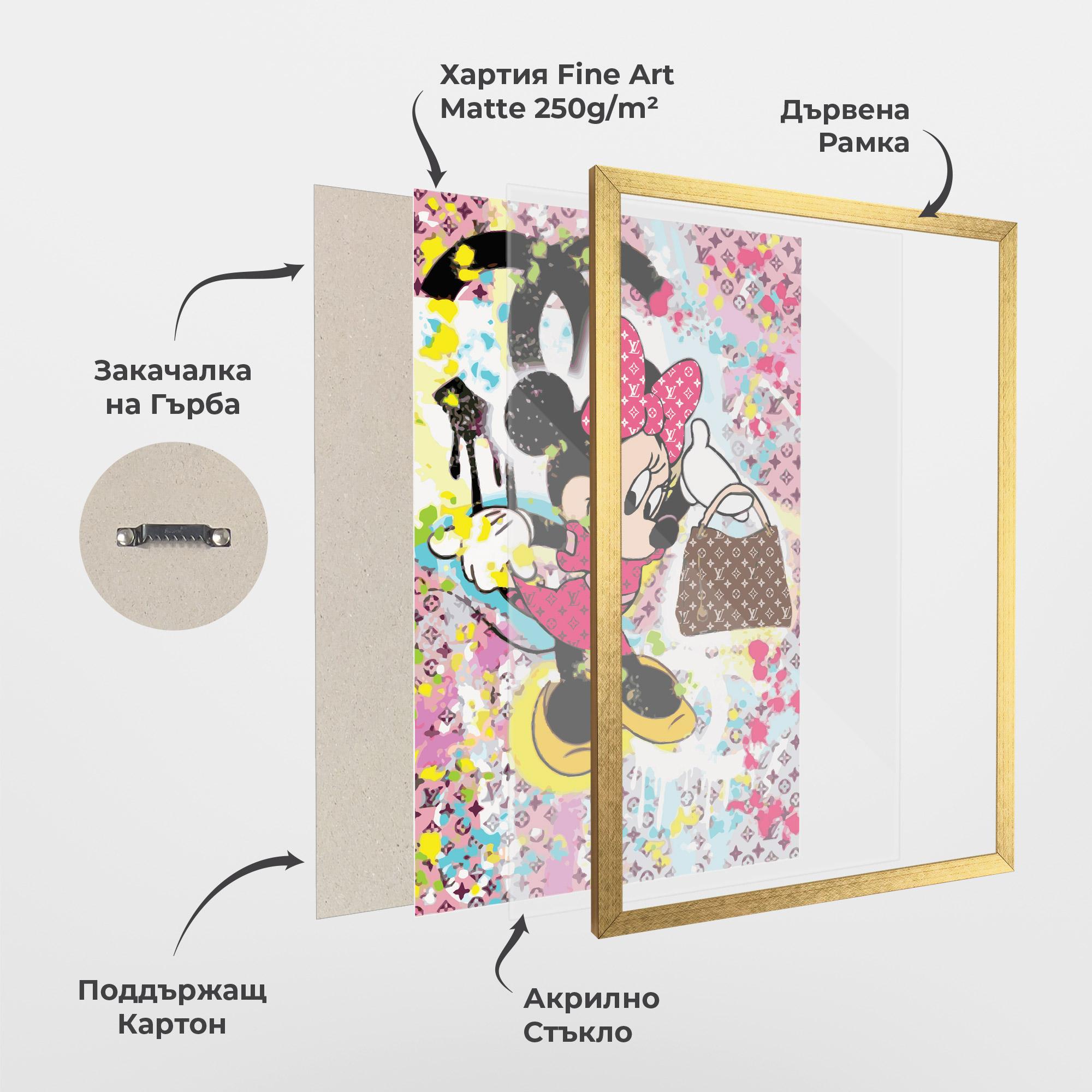 Рамкиран постер Minnie Comes Back In Fashion mockup 1