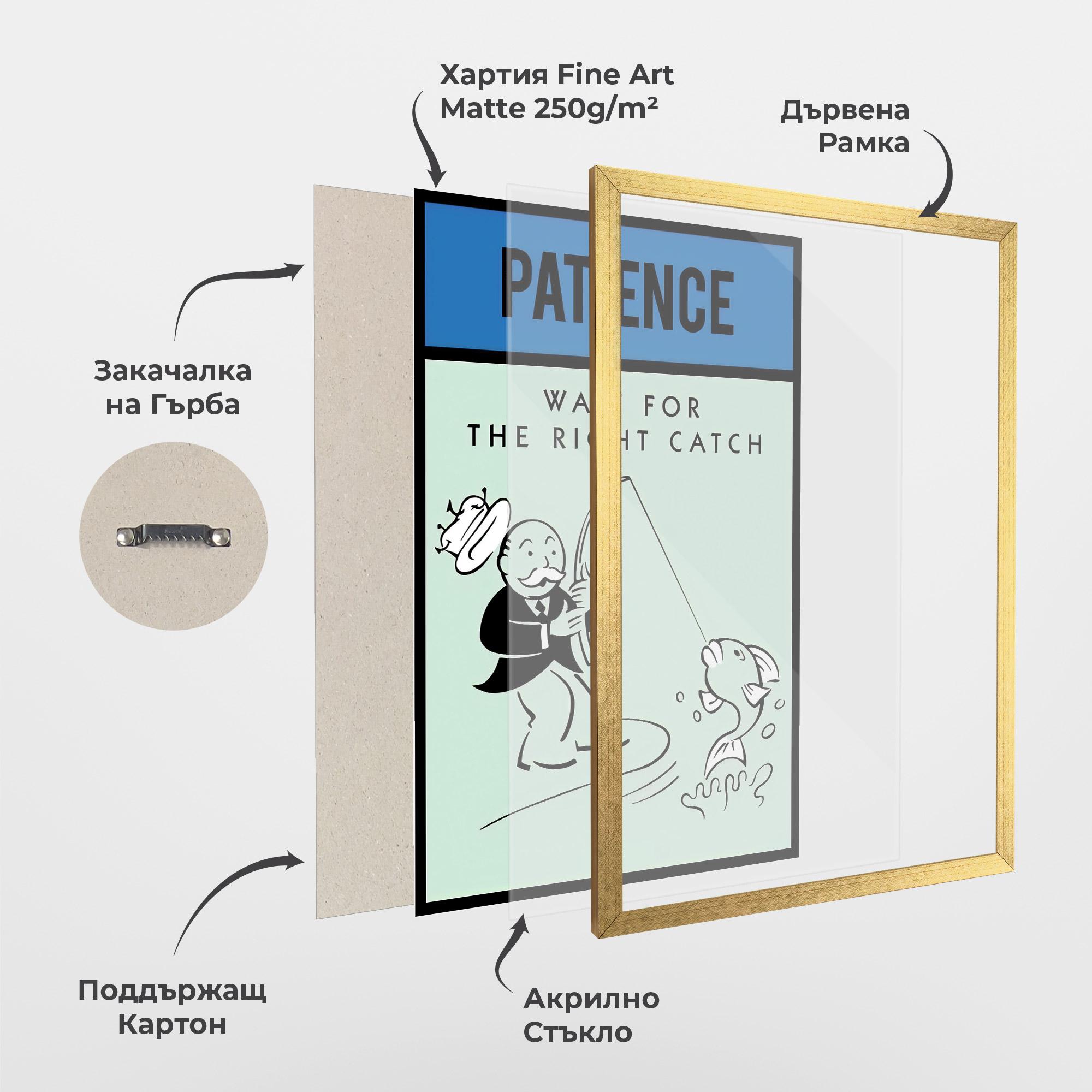 Рамкиран постер Patience mockup 1