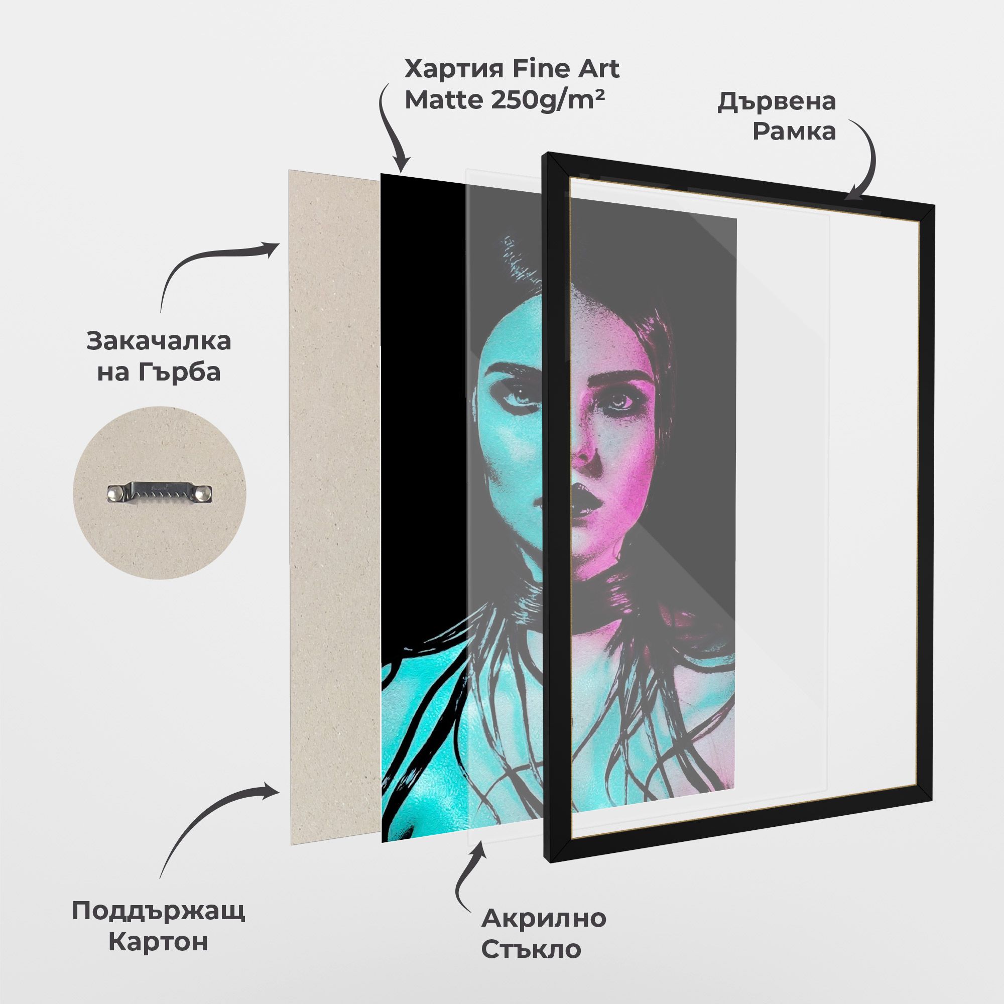 Pink Blue Light Girl mockup 1